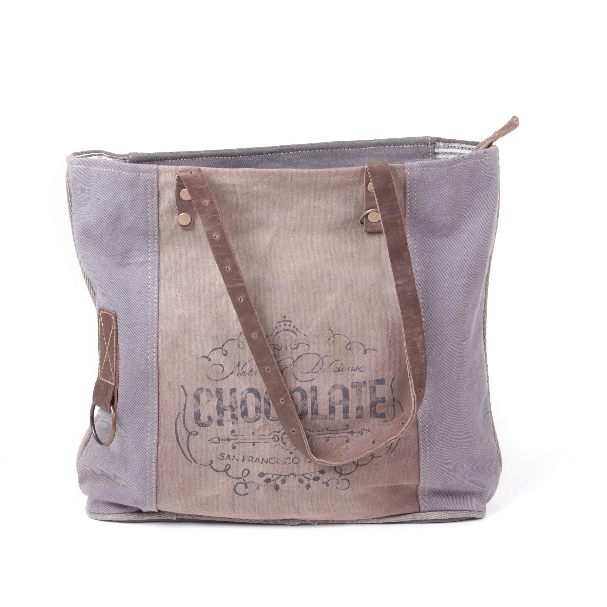 Umhängetasche 'Chocolate', braun-blau, B 43 cm, H 34 cm