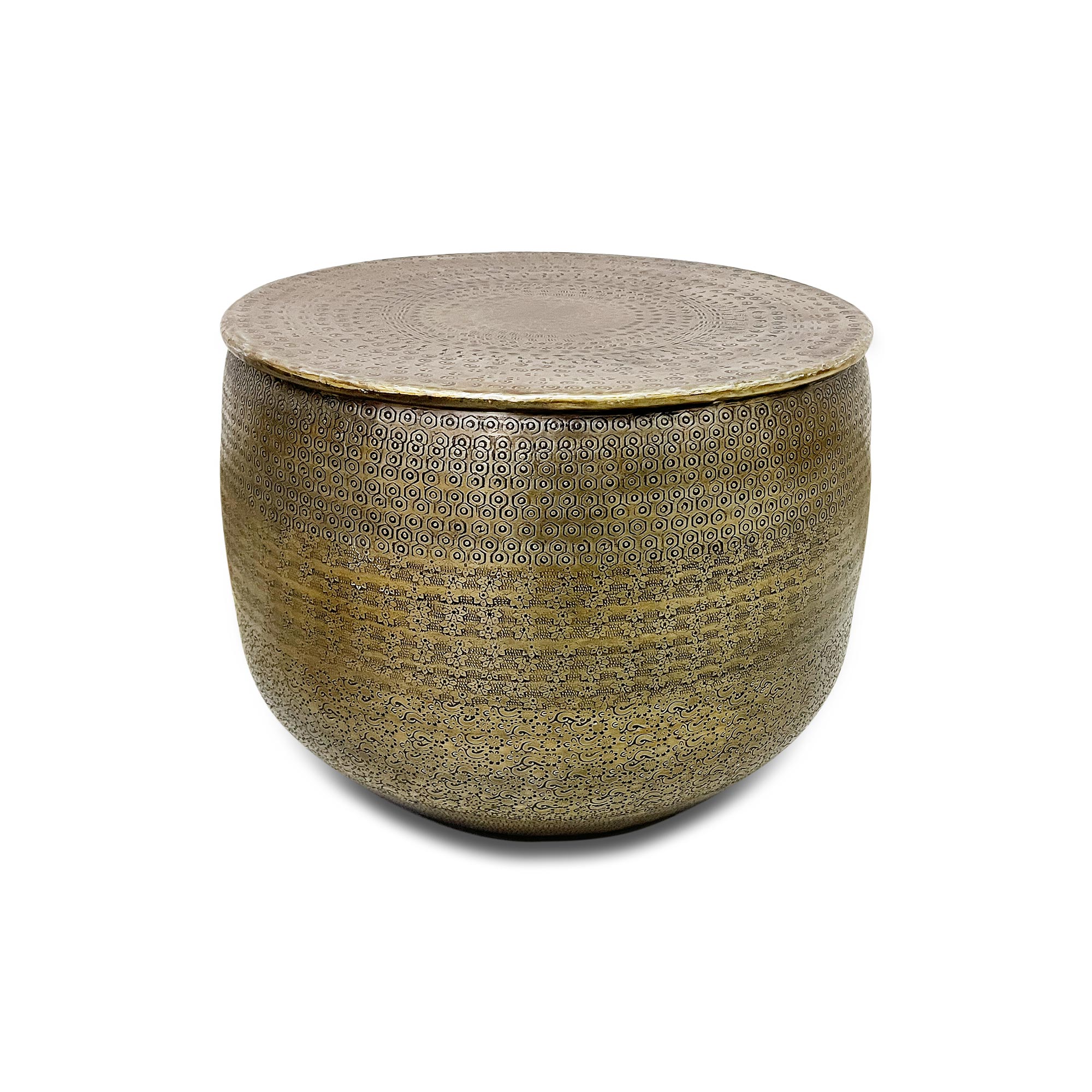 Kaffeetisch 'Amar', messing, Ø 50 cm, H 30 cm
