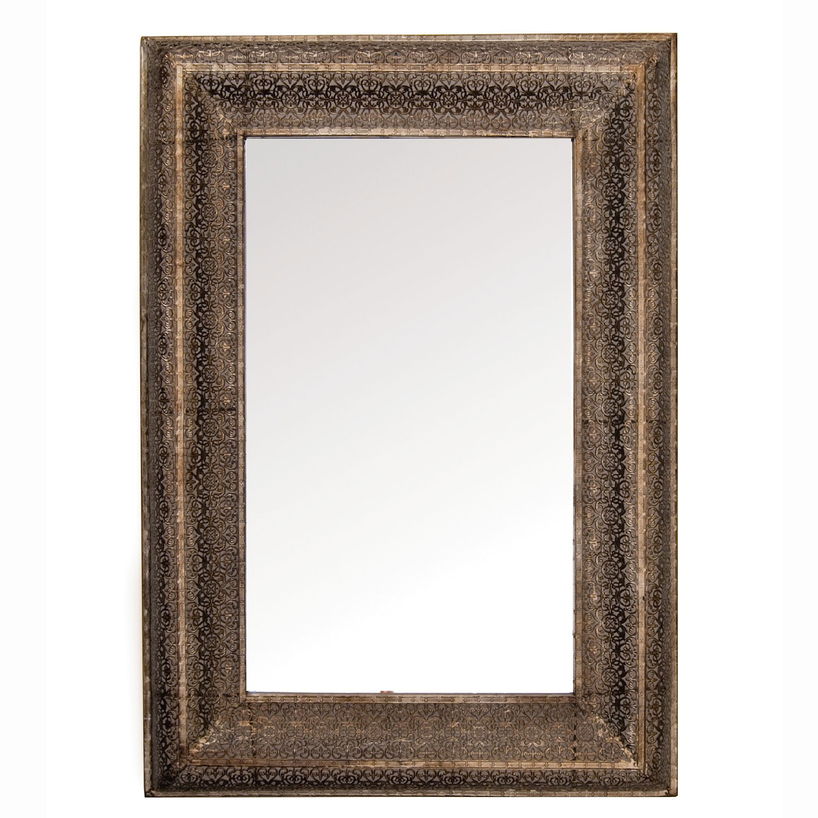 Metall-Spiegel 'Wels', braun, B 65 cm, H 90 cm