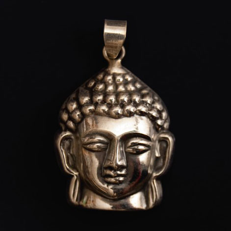 Anhänger 'Buddhakopf', 925er Silber