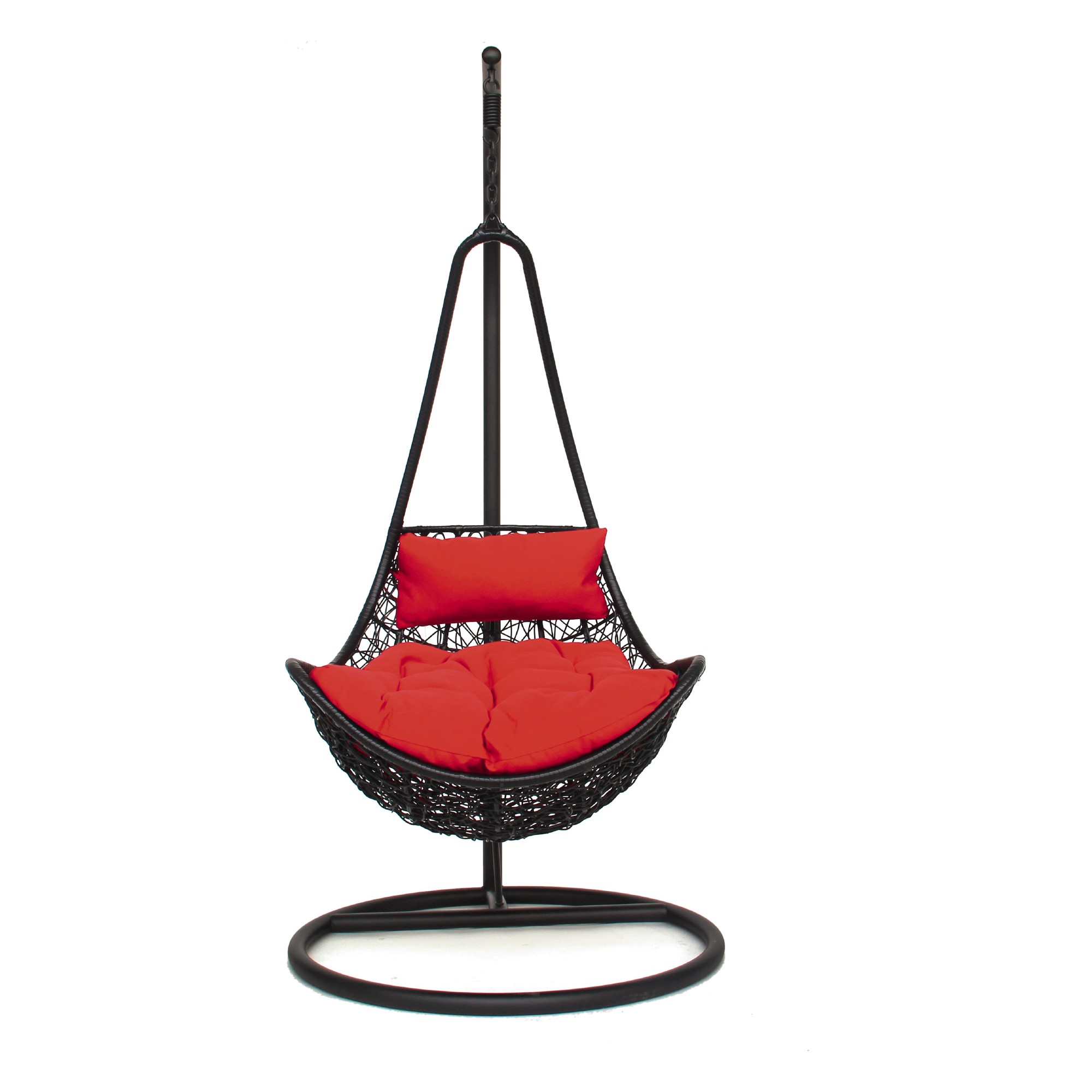 Freischaukler 'Snap', schwarz, rot, Ø 95cm, H 195 cm