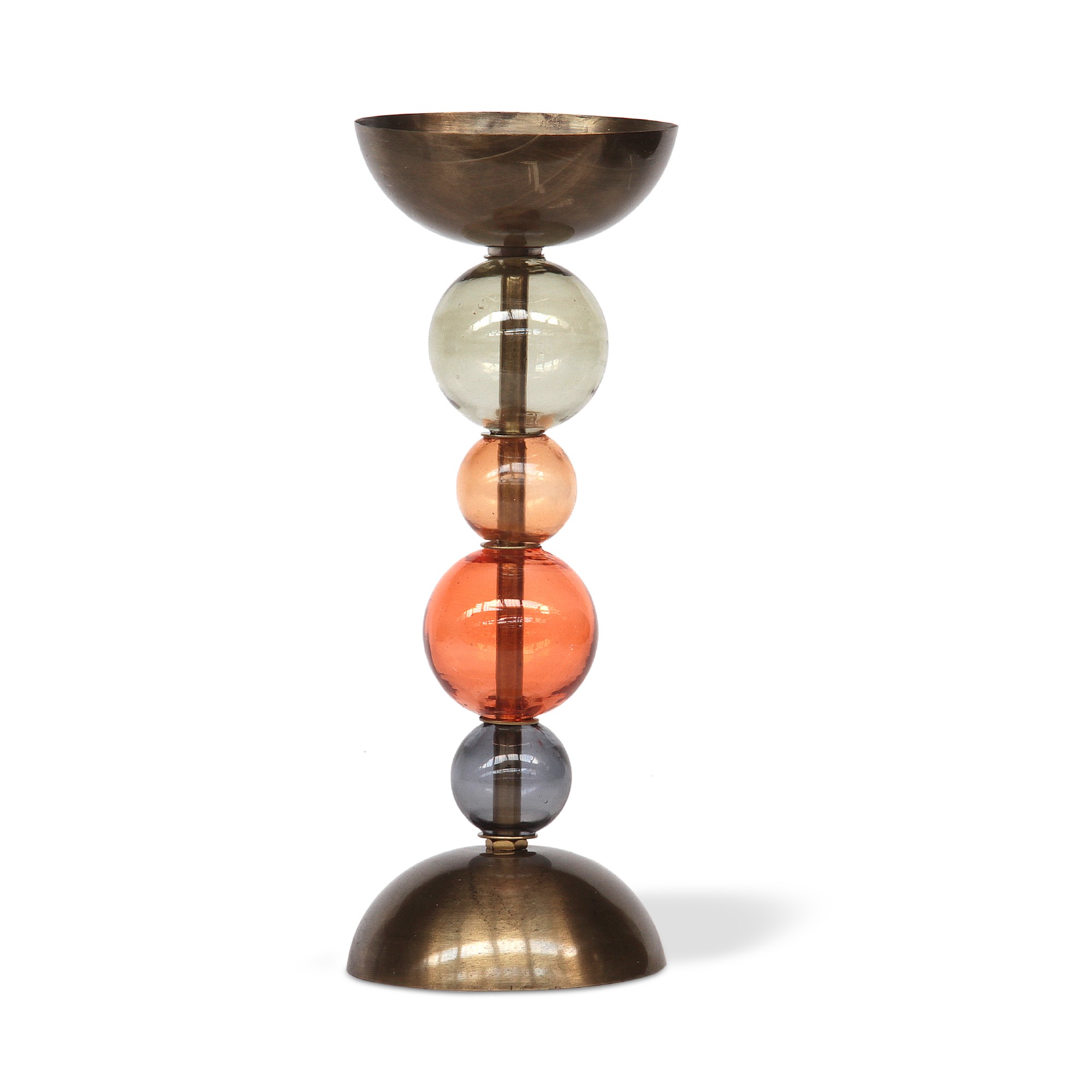 Kerzenständer 'Seja 2', gold, multicolor , H 26,5 cm, Ø 11 cm, H 26,5 cm