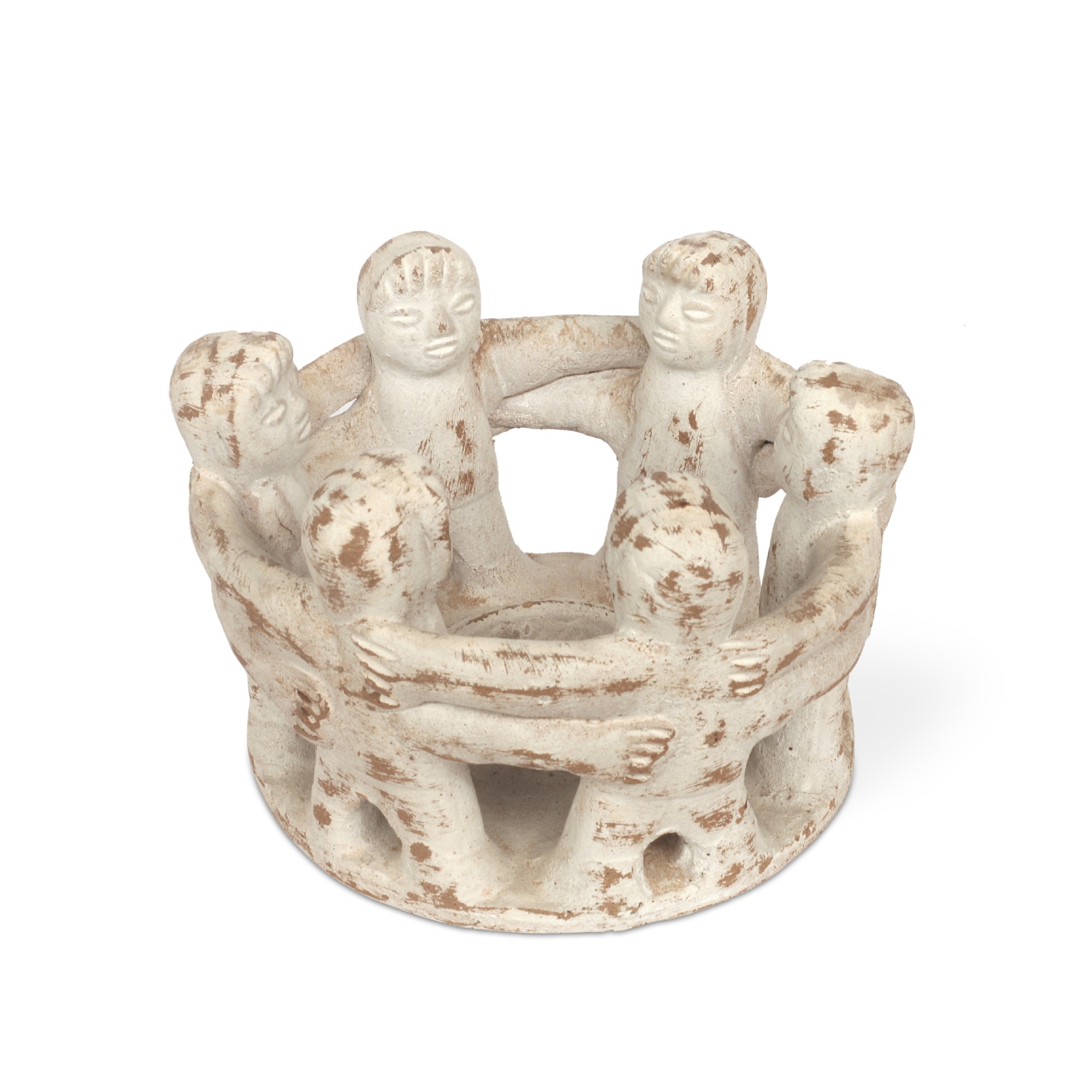 Kerzenhalter 'Friendship Circle 6', weiß, Ø 17 cm, H 13 cm