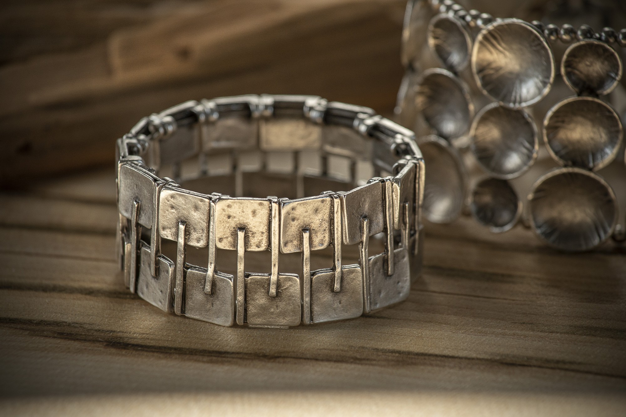 Armband, Zamak-Legierung, silber, B 3 cm, L 10 cm