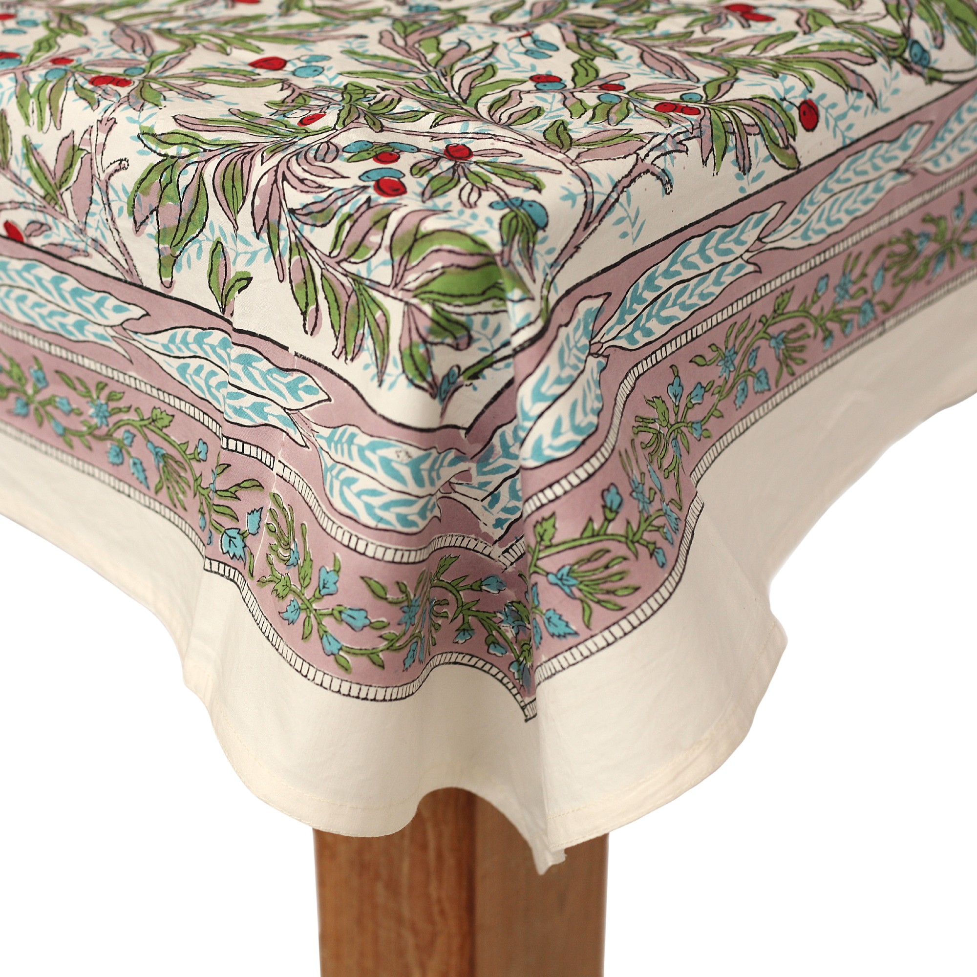 Tischdecke mit Blumenmuster, beige, multicolor, T 150 cm, B 220 cm