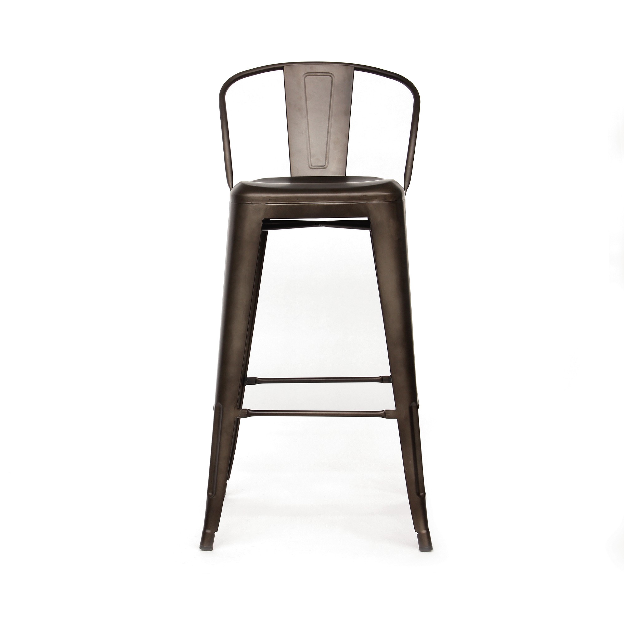 Barstuhl 'Cliff'' mit Rückenlehne, schwarz, T 53 cm, B 50 cm, H 105 cm