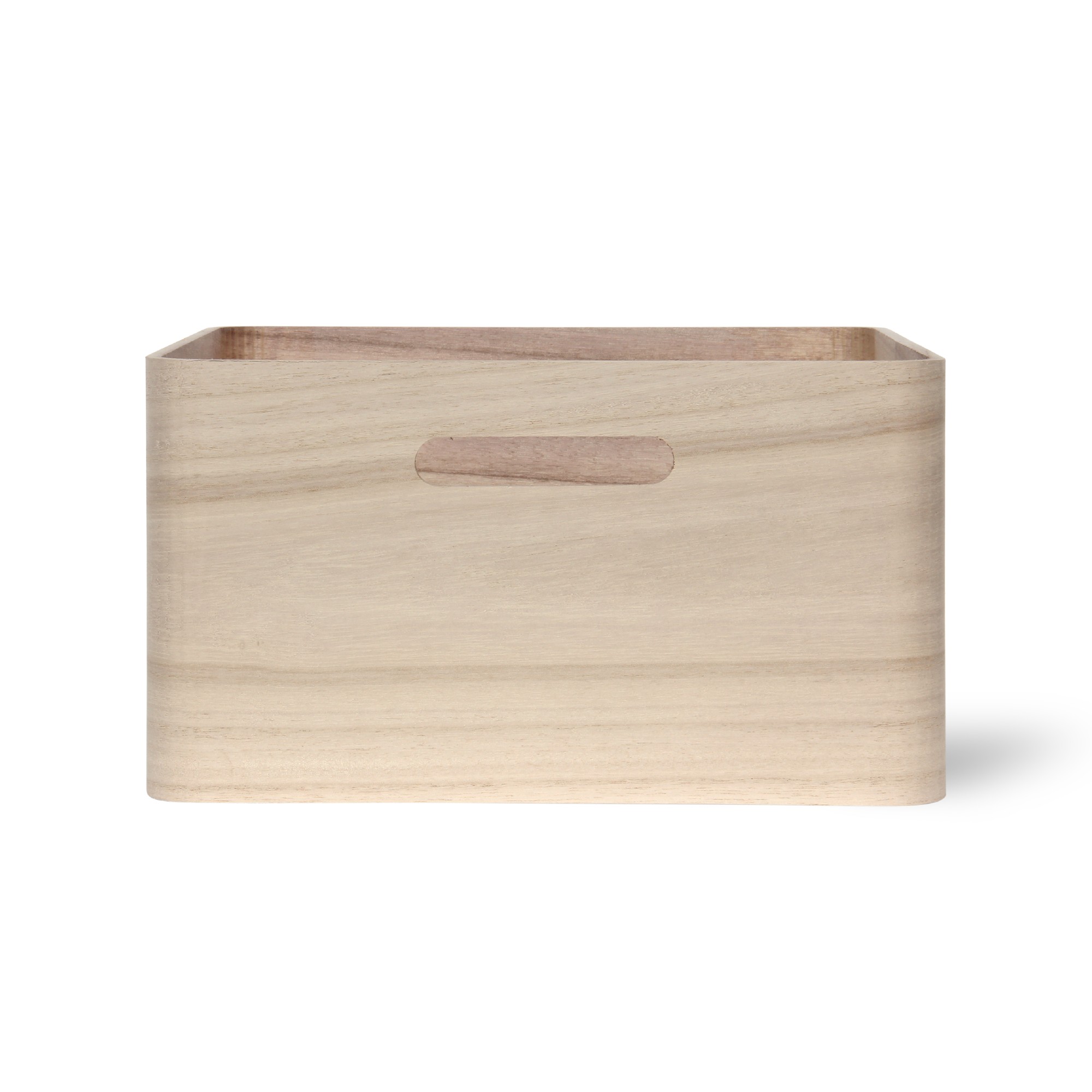 Holzkasten 'Birkir' 3/9, hellbraun, T 19 cm, B 19 cm, H 8 cm