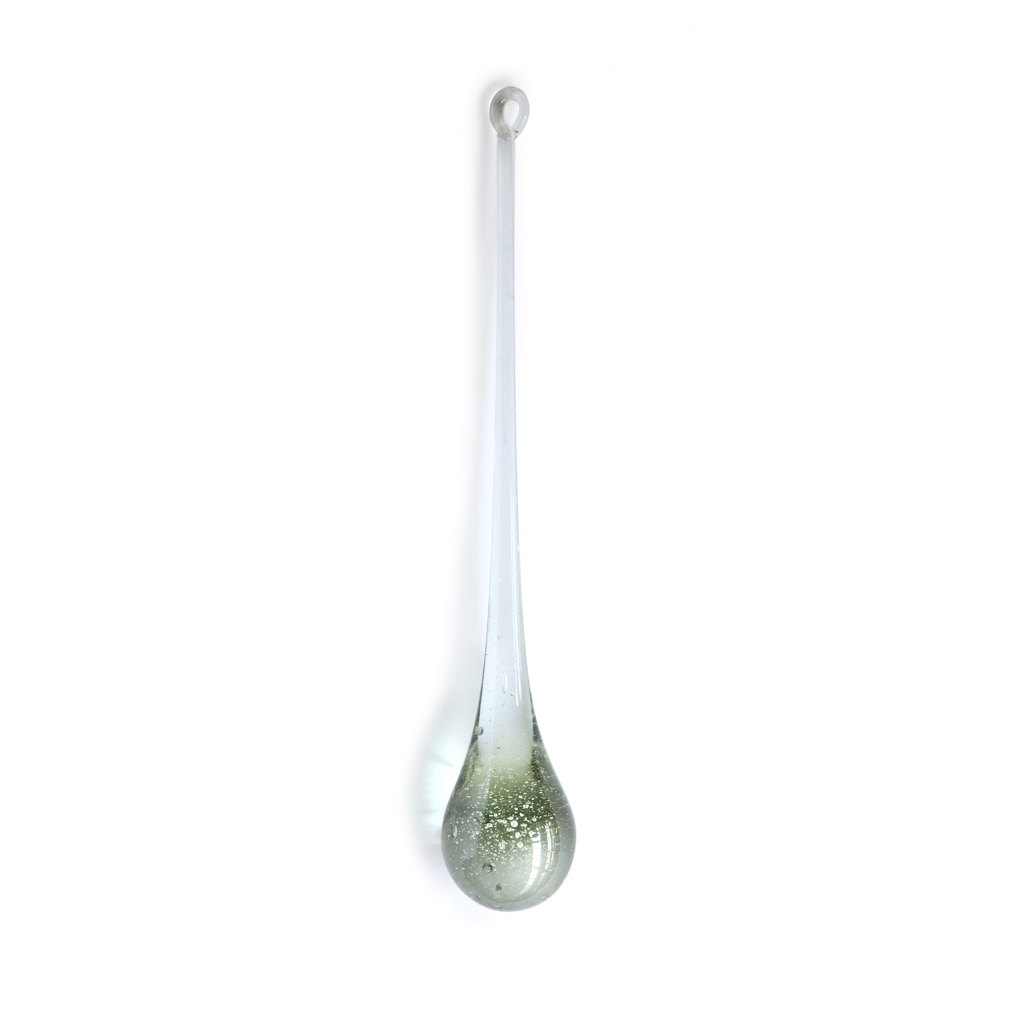 Glastropfen hängend, transparent, Ø 5 cm, H 25 cm
