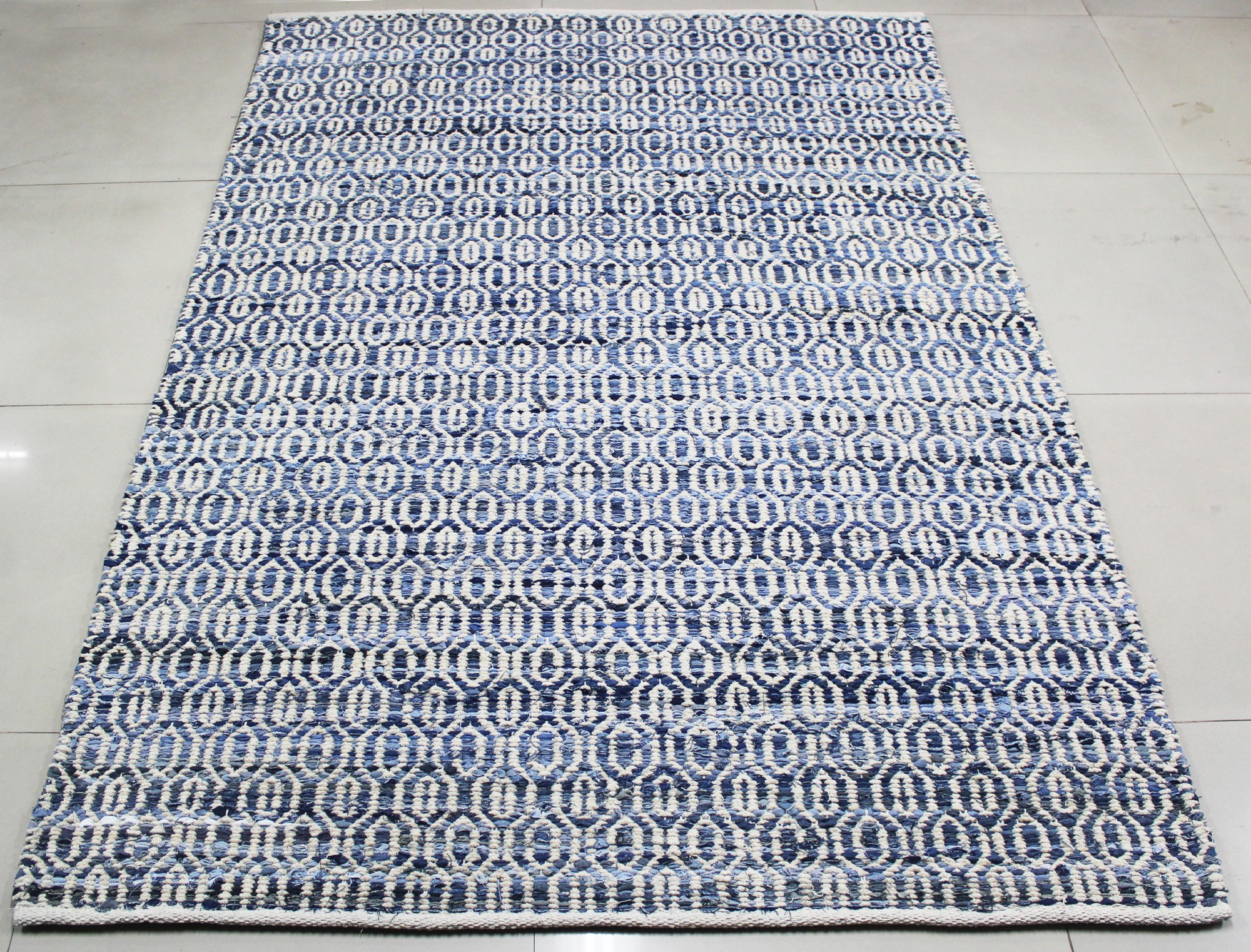 Teppich 'Pancami', blau-weiß, 200 x 140 cm & 240 x 170 cm