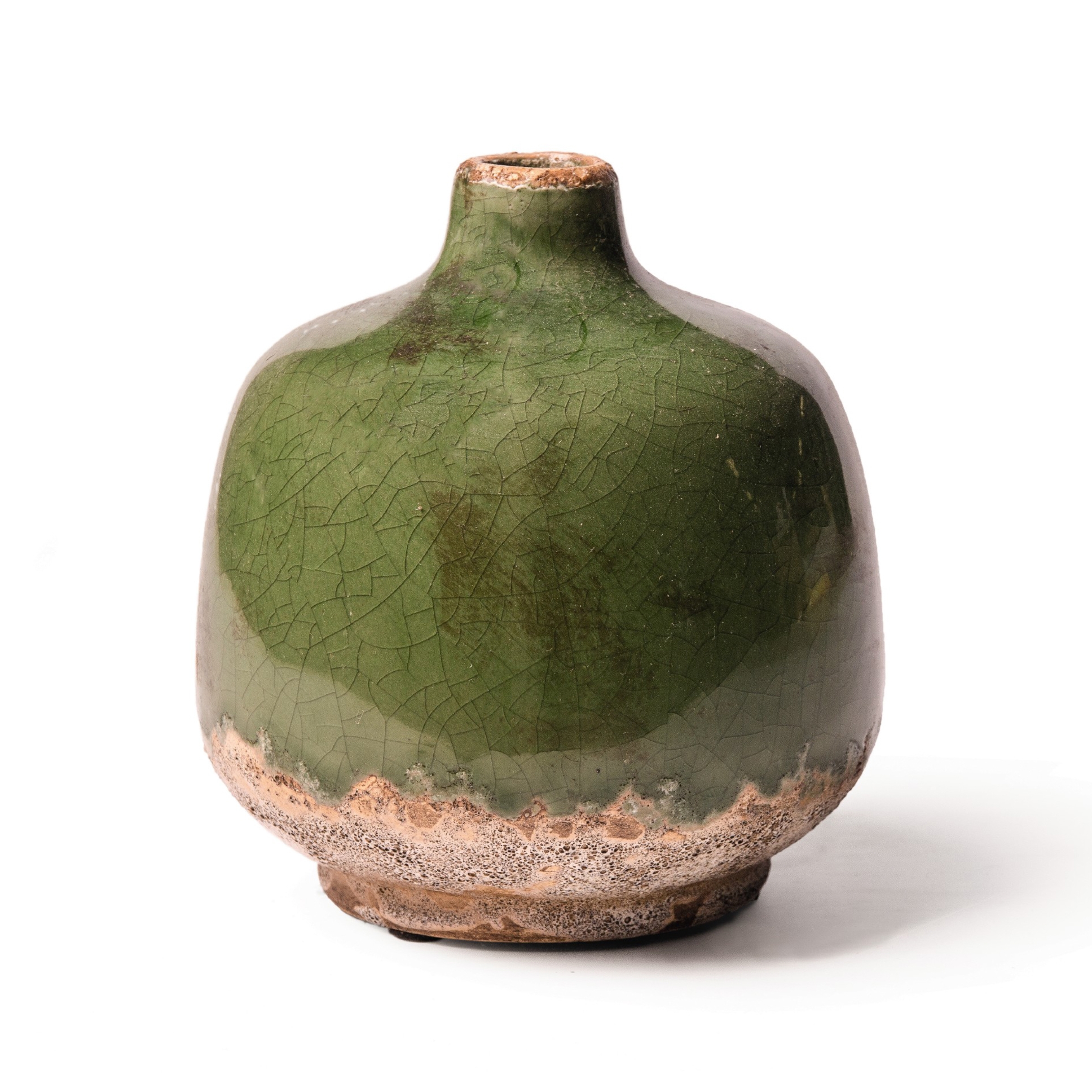 Keramikvase "Tulle S", grün, Ø 11 cm, H 12 cm