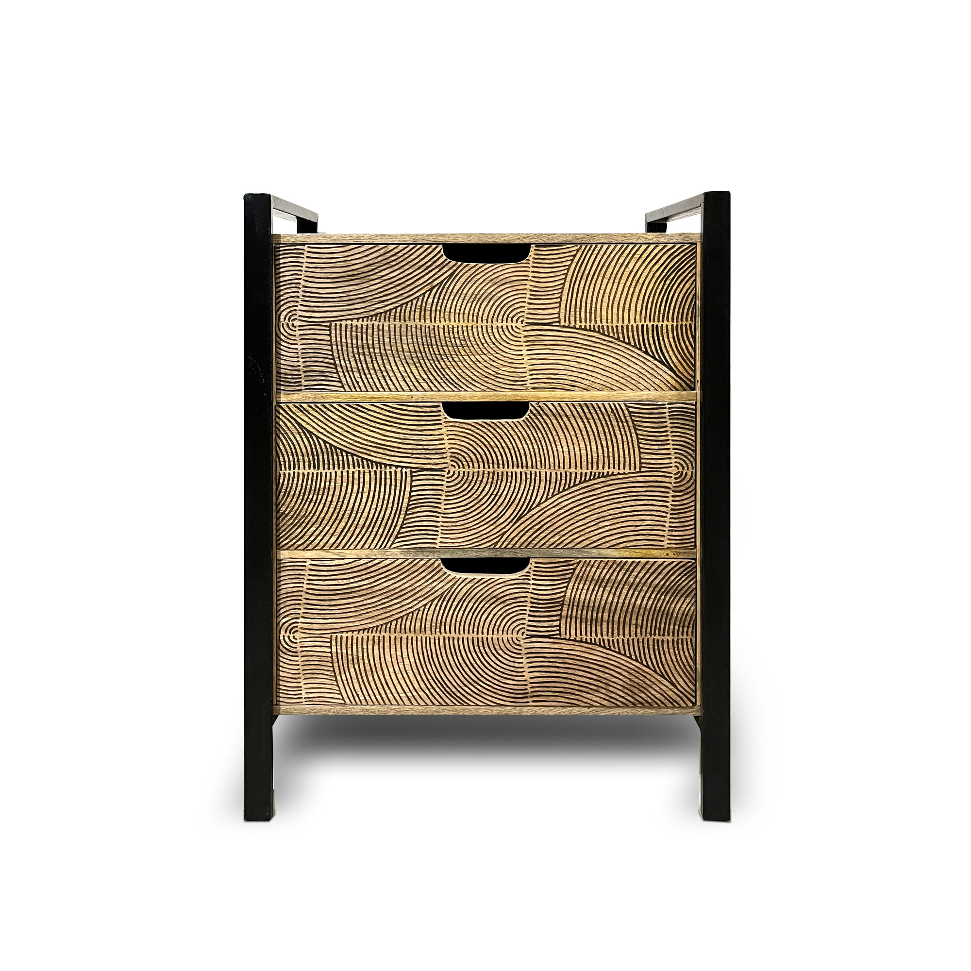 Kommode 'Claire' mit 3 Schubladen, Mangoholz, H 59 cm, B 47 cm, L 29 cm