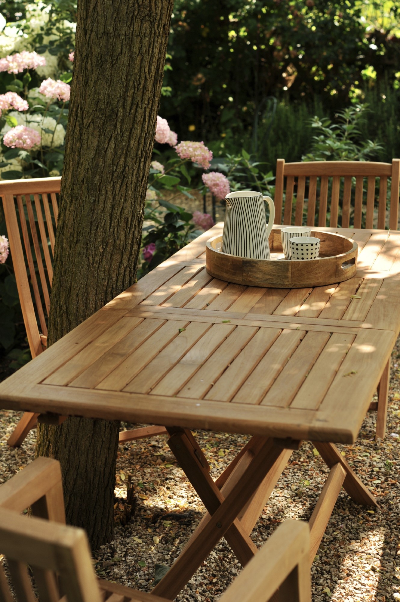 Klapp- & Auszieh-Gartentisch 'Stavanger', Teak natur, B 120 / 170 cm, L 70 cm, H 75 cm