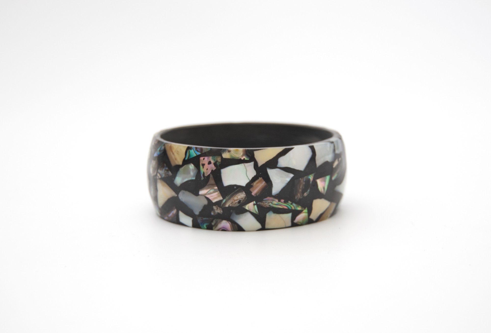 Armreif 'Shell' terrazzo, B 2,5 cm, Ø 6,5 cm