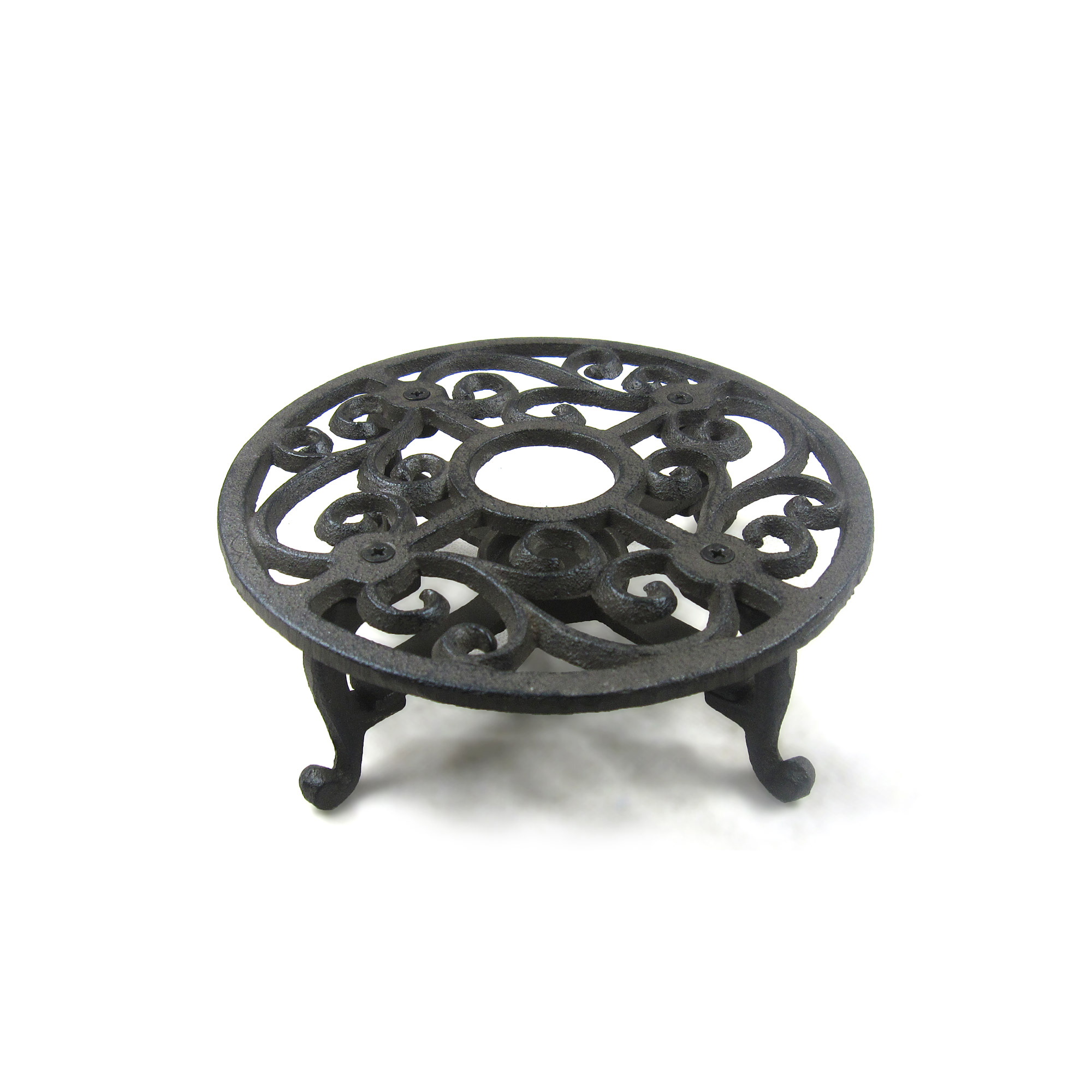 Teelicht-Stövchen aus Gusseisen, Ø 18,8 cm, H 6,8 cm