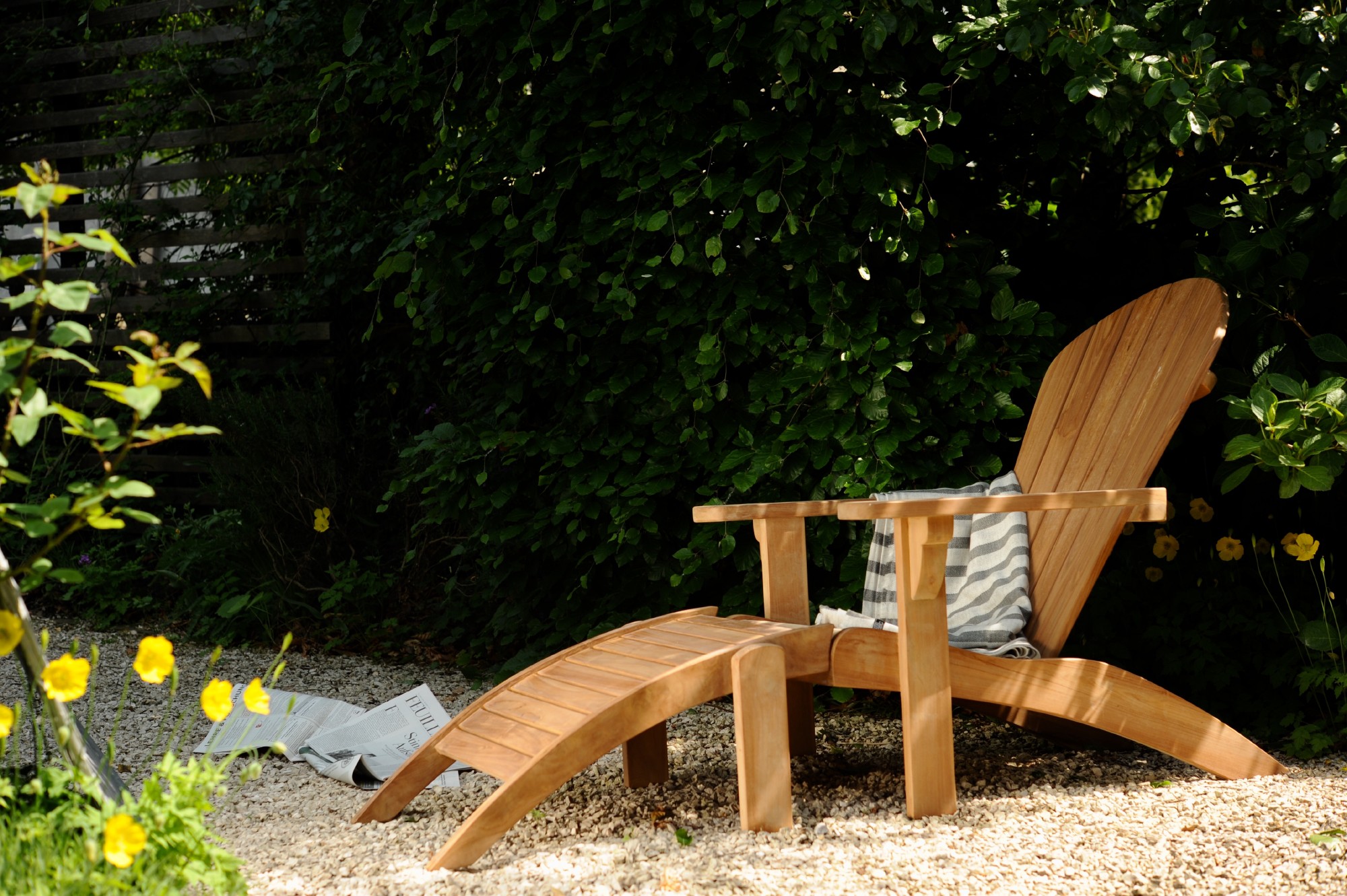 Pool-Lounger 'Ken', natur, T 135 cm, B 75 cm, H 90 cm