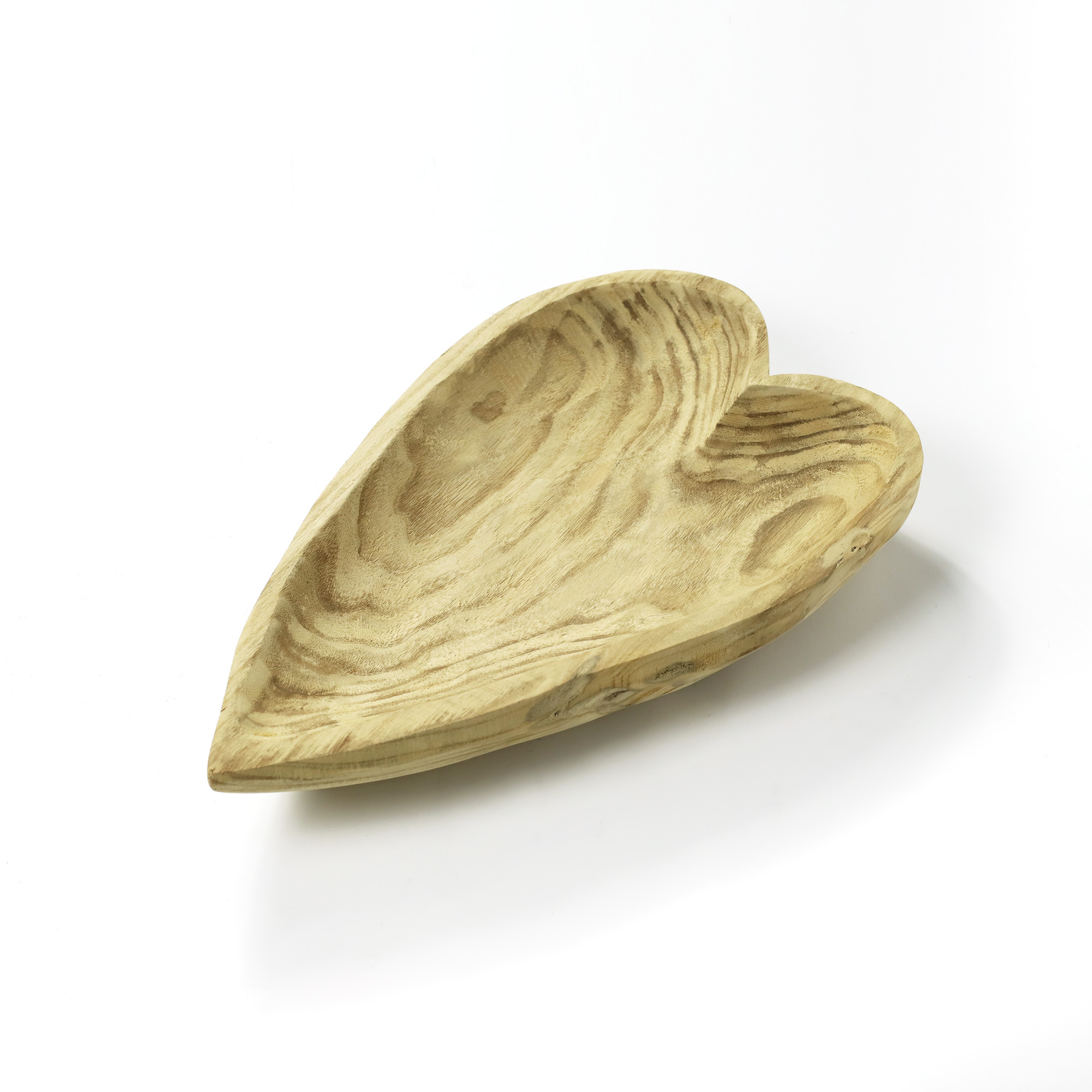 Holzschale 'Herz', natur, B 32 cm, T 48 cm, H 8,5 cm