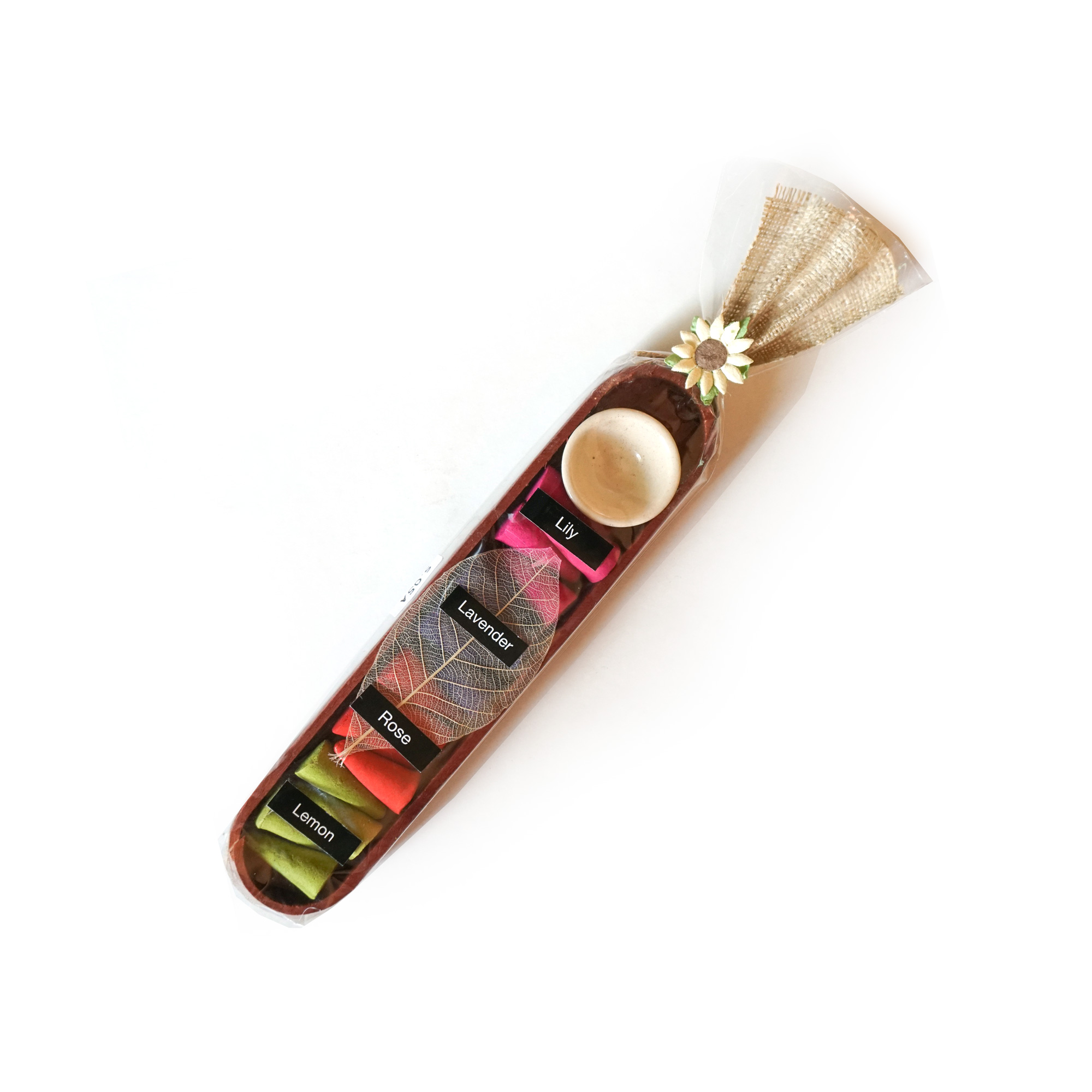 Räucherkegel-Box, multicolor, B 17,5 cm, T 3,5 cm, H 1,5 cm
