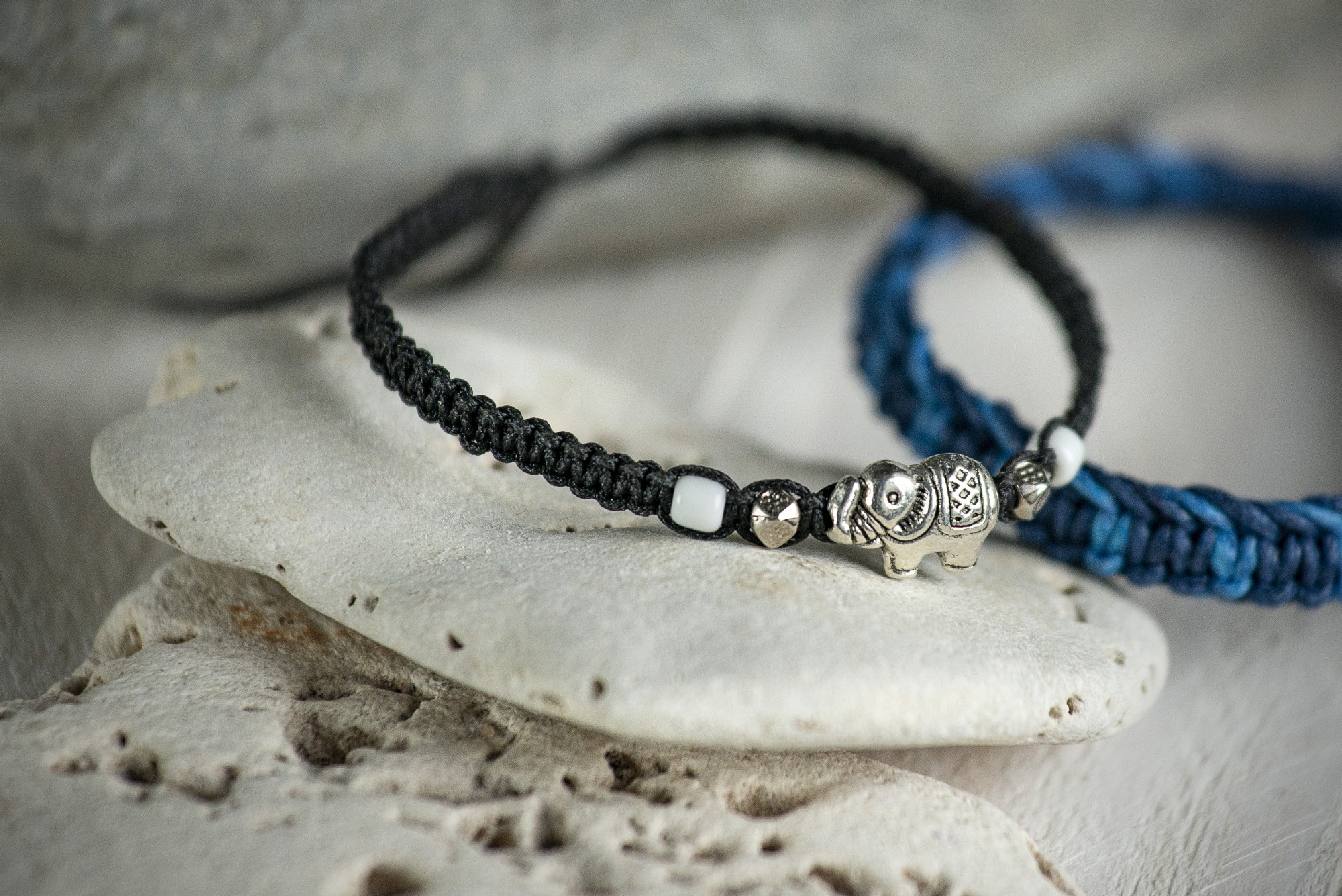 Armband Elefant, schwarz