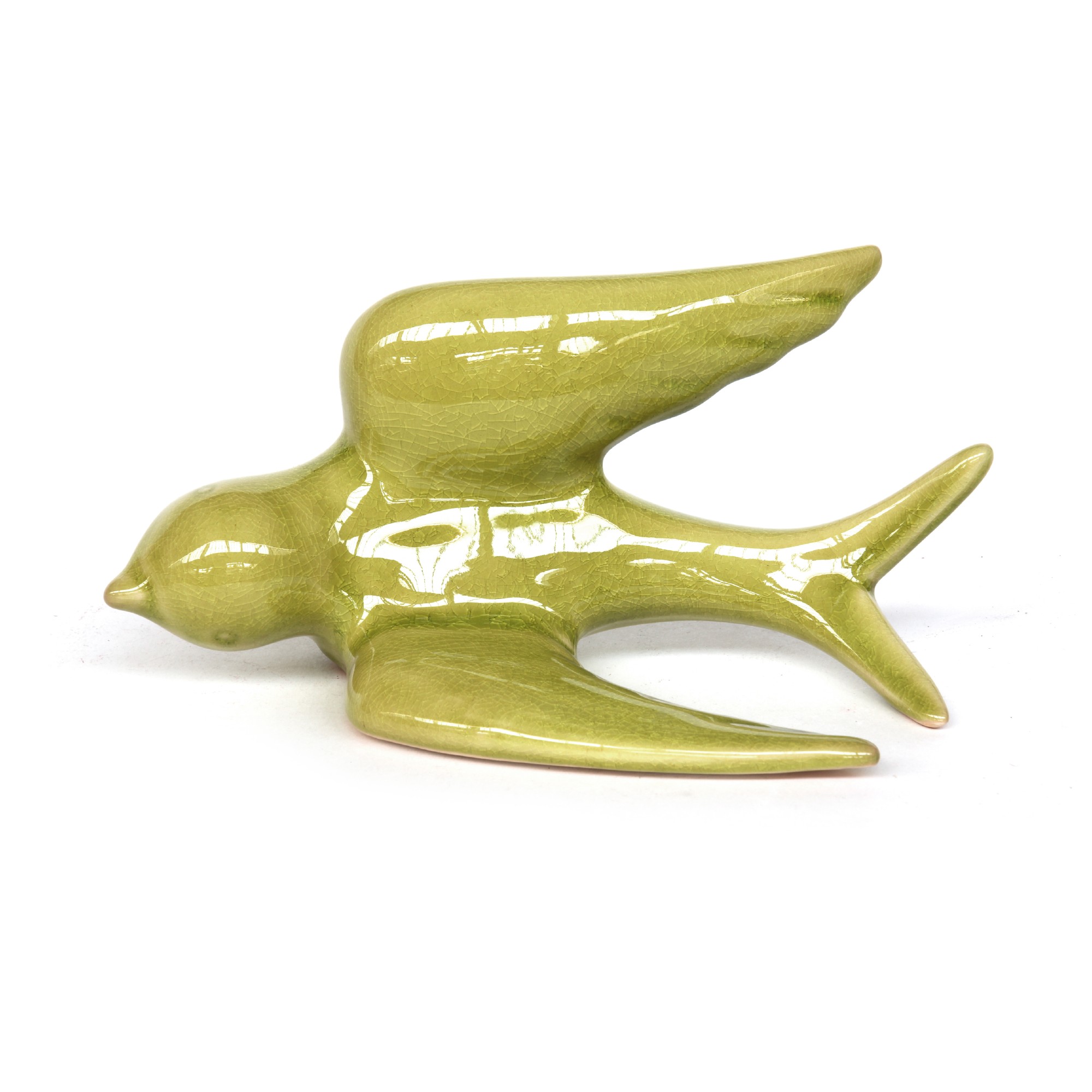 Schwalbe zur Wandbefestigung L, grün, T 11 cm, B 25 cm, H 15 cm