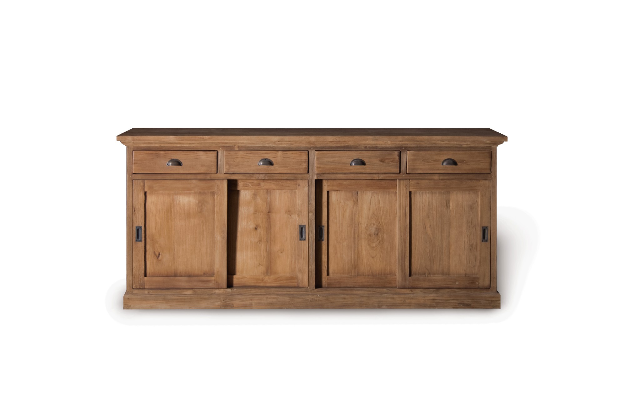Sideboard, 4 Türen, 4 Schubladen, natur, T 45 cm, B 200 cm, H 90 cm