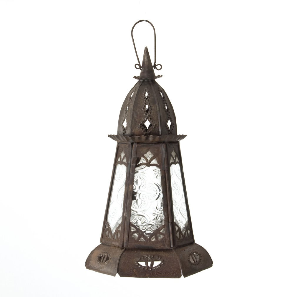 Laterne 'Manar Petit', antik-rost, H 21 cm, Ø 11,5 cm