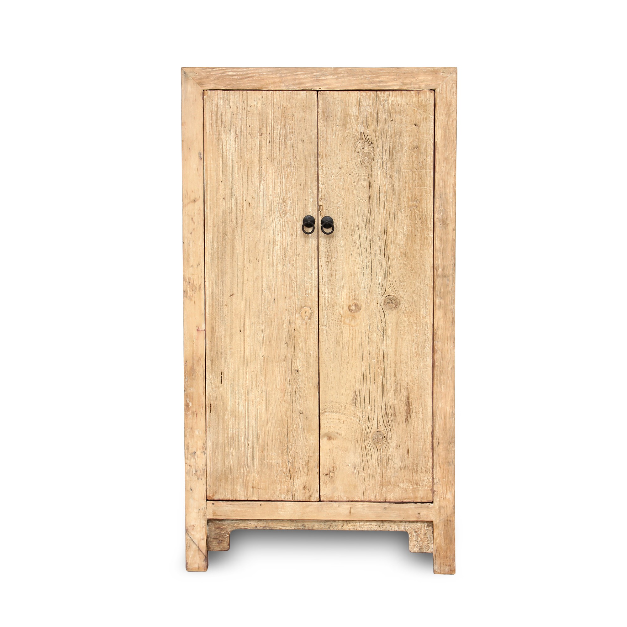 Schrank aus Pinienholz, 2 Türen, natur, B 75 cm, H 140 cm, T 45 cm