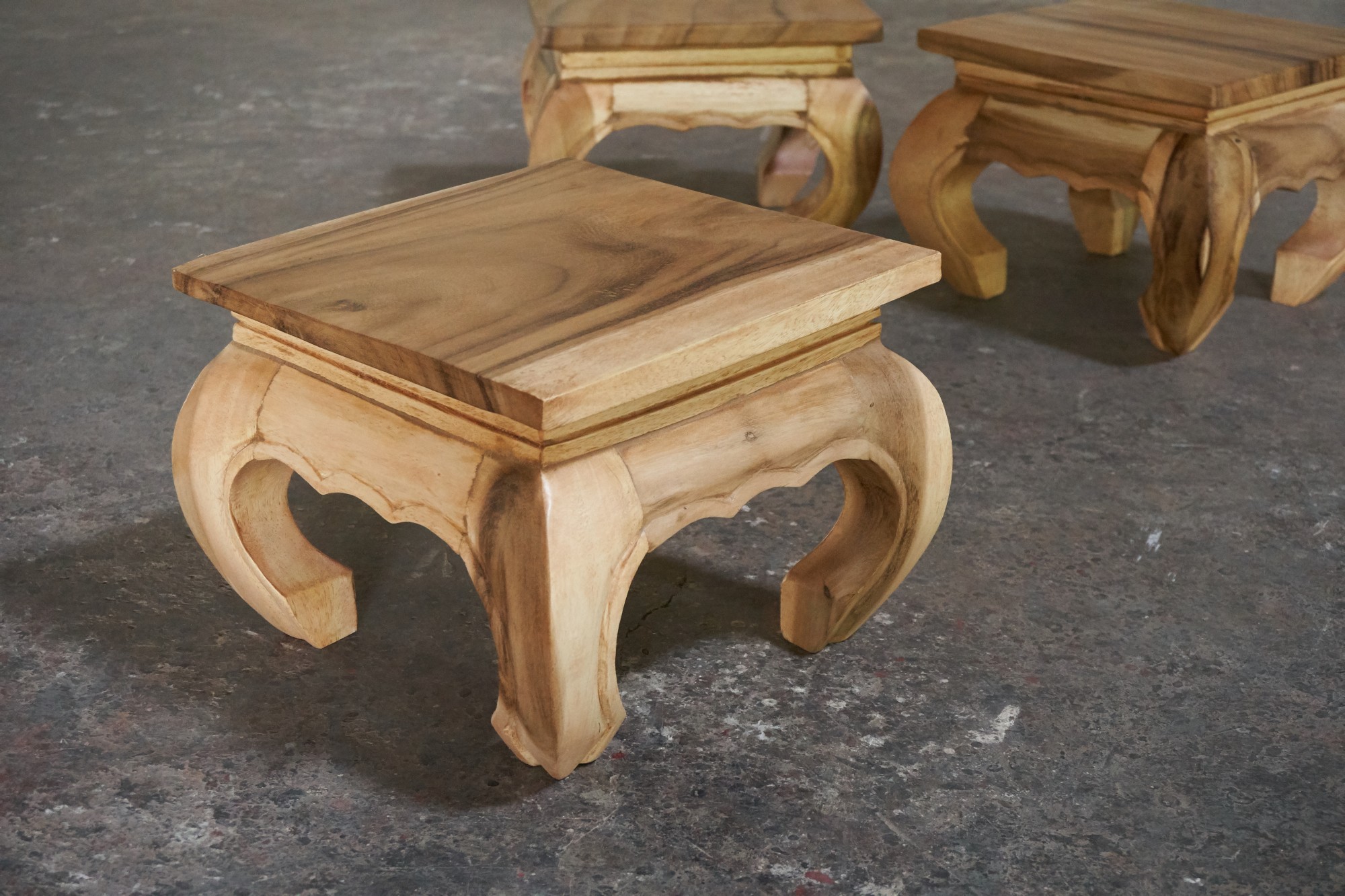 Opiumtisch, natur, T 30 cm, B 30 cm, H 24 cm
