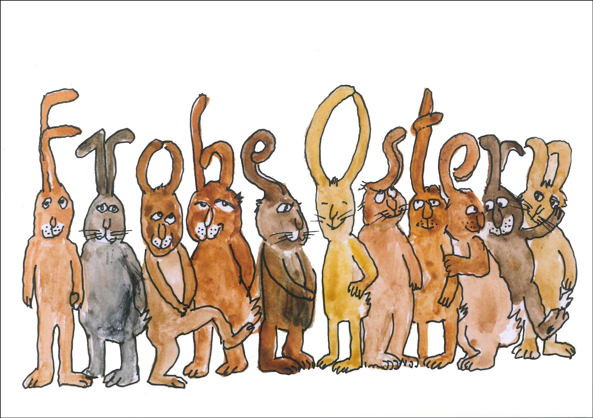 Postkarte 'Frohe Ostern'