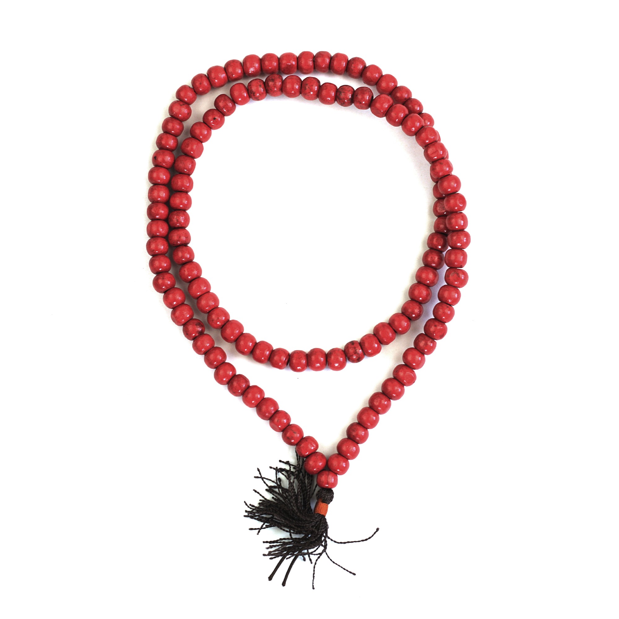Mala Gebetskette Holz, rot,  L 74 cm, B 0,8 cm