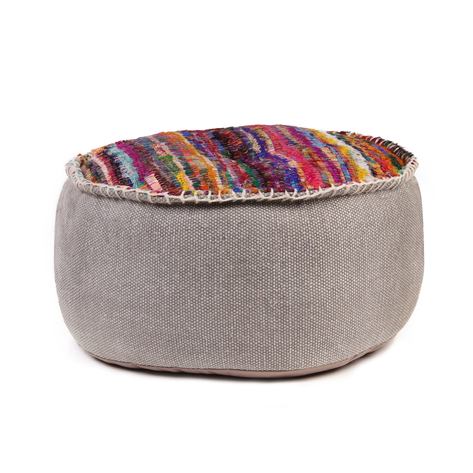 Sitzpouf 'Isha', multicolor, Ø 40 cm, H 20 cm