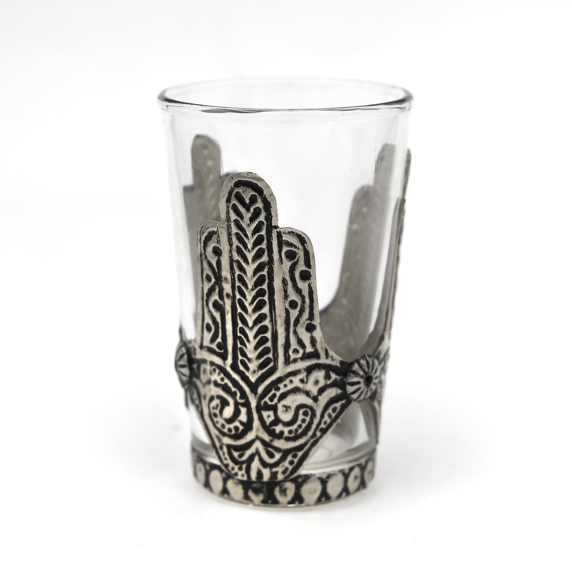 Teeglas 'Tokyo Fatima', silber, Ø 5 cm, H 8,5 cm