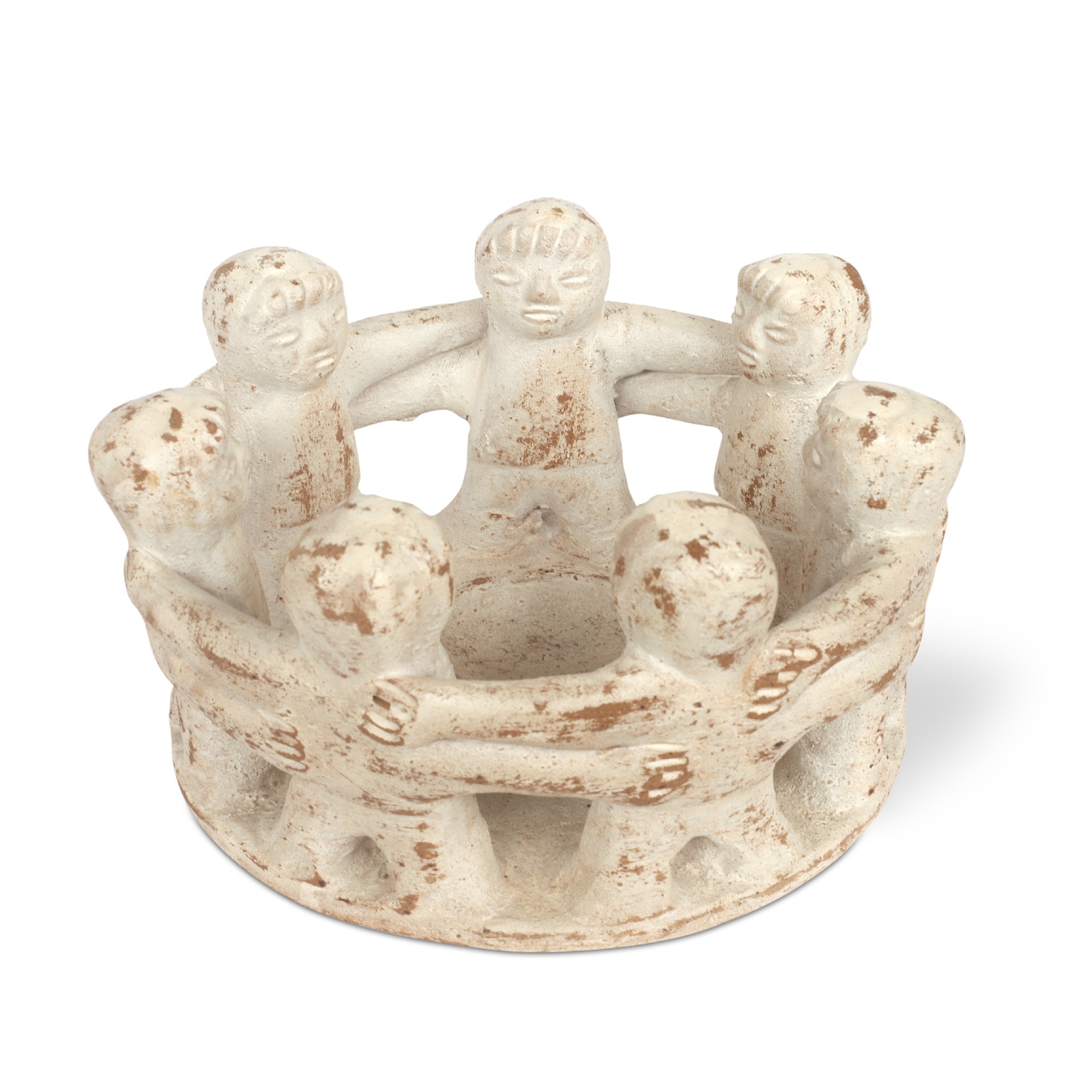 Kerzenhalter 'Friendship Circle 7', weiß, Ø 19 cm, H 13 cm
