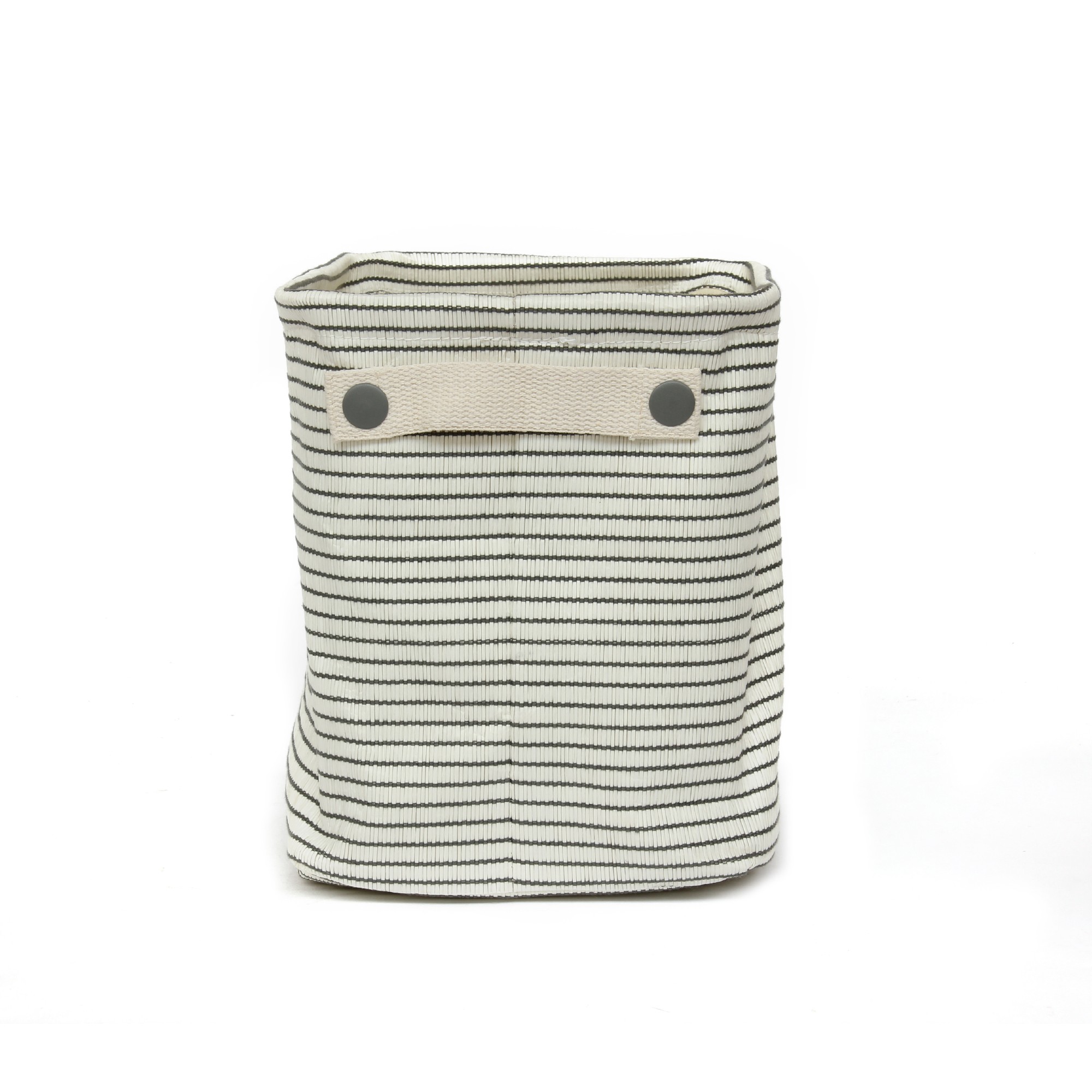 Aufbewahrungskorb 'Lokeren' M, creme, grau, T 22 cm, B 32 cm, H 26 cm