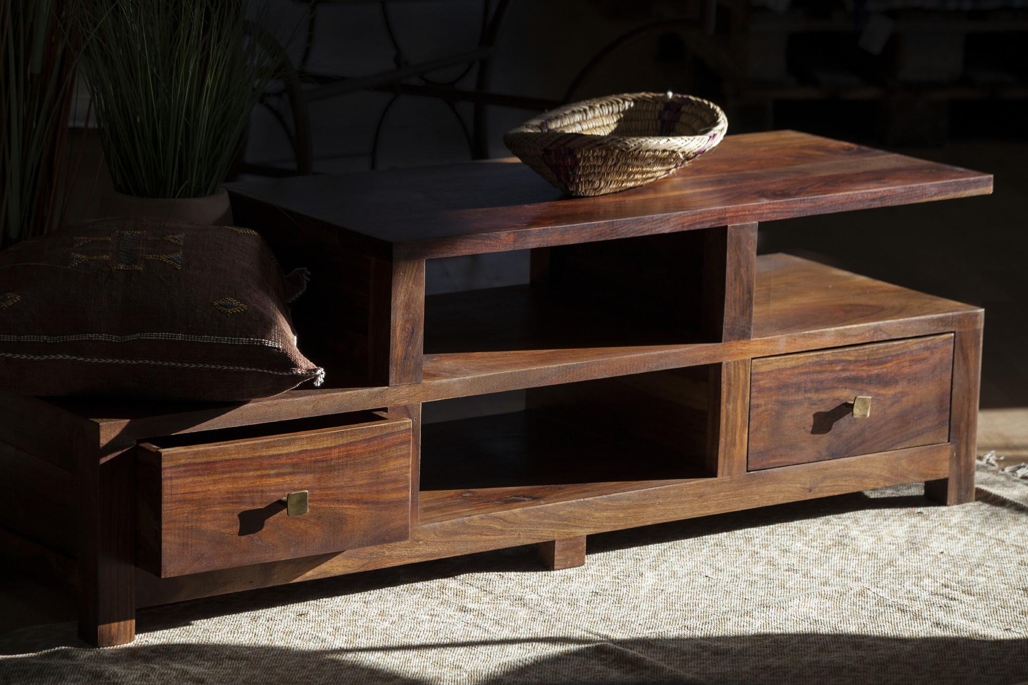 TV-Schrank, Palisander, L 140 cm, B 45 cm, H 45 cm