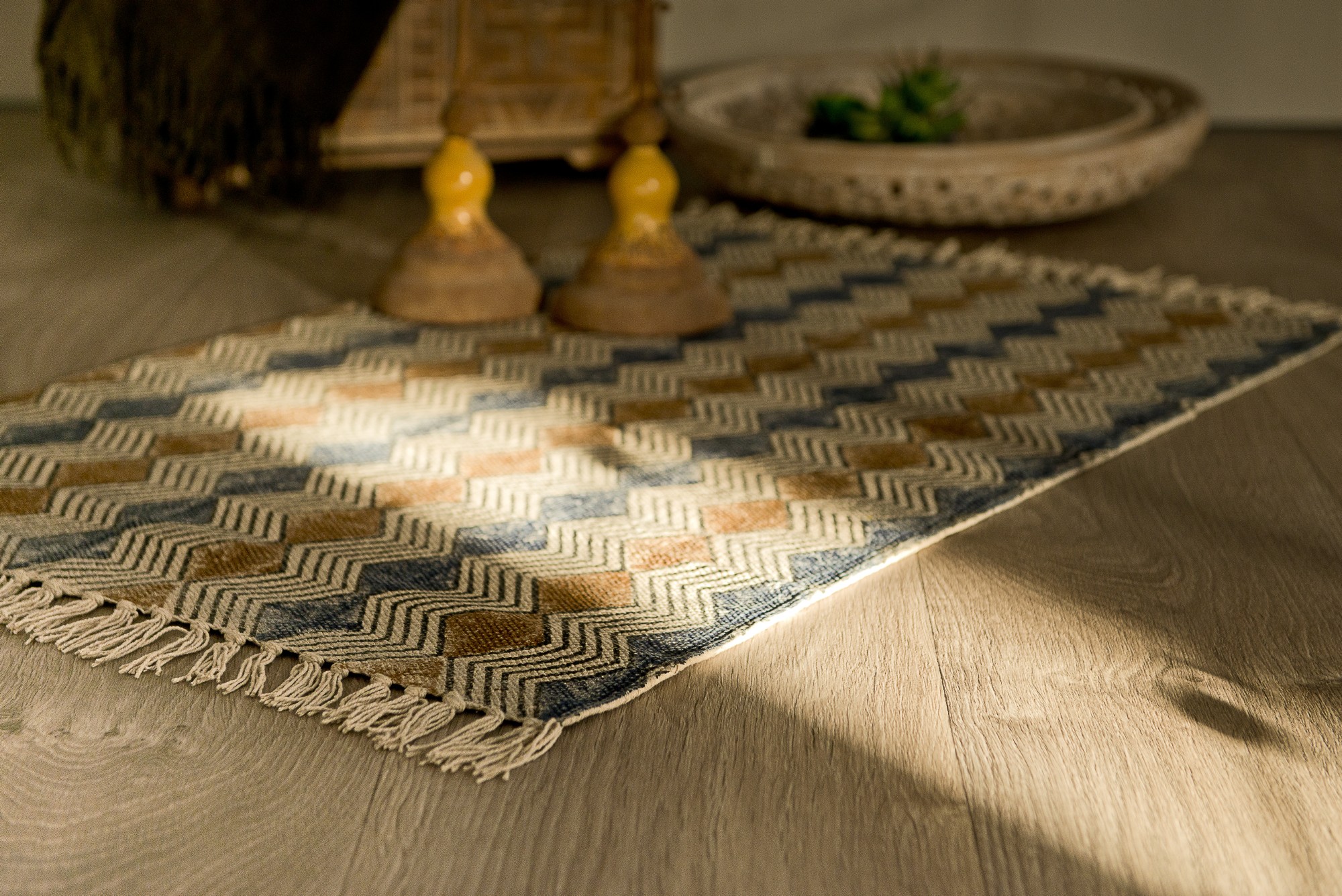 Mini-Rug 'Shiral', handbedruckt, T 60 cm, B 90 cm
