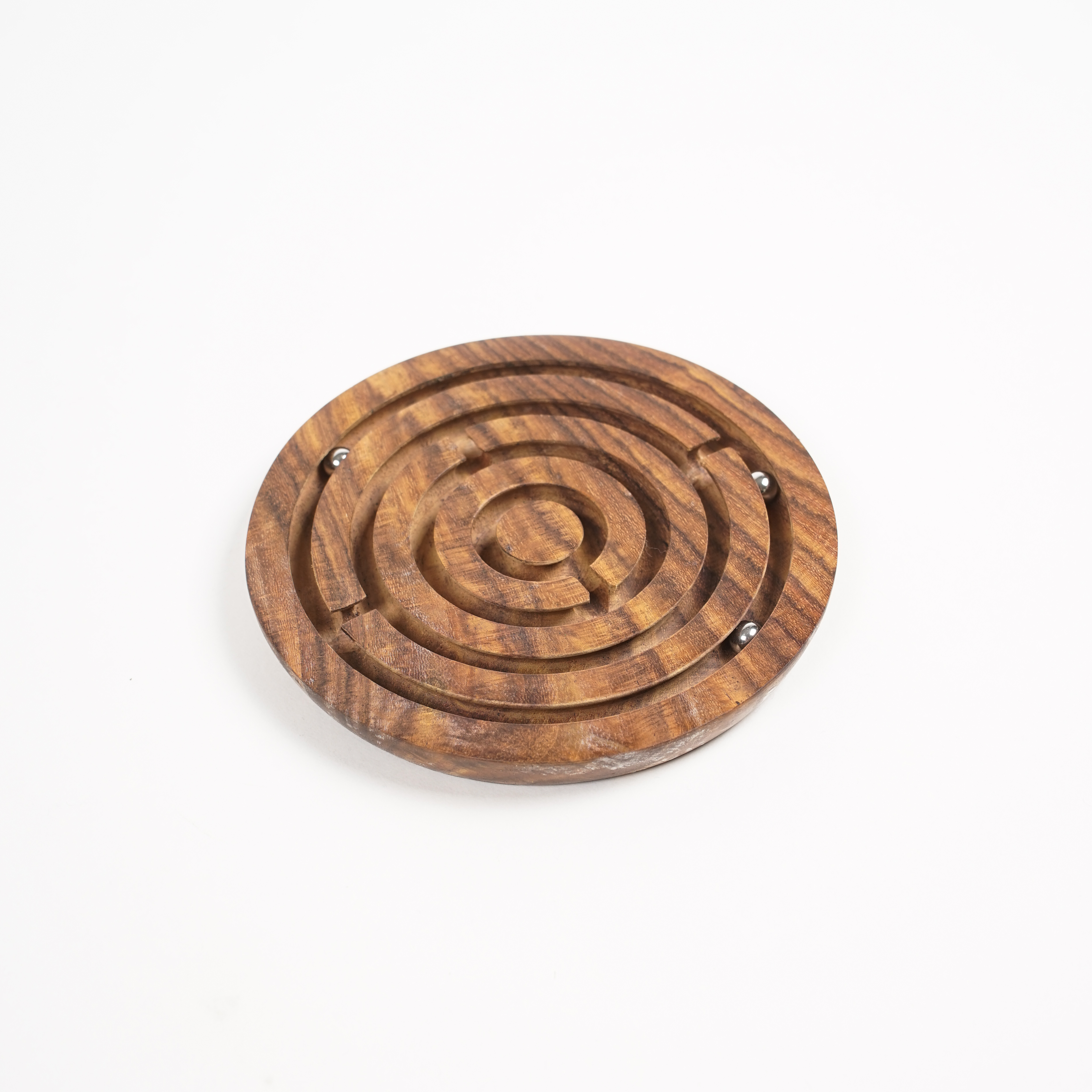 Gedulds-Spiel aus Palisanderholz, braun, Ø 13 cm, H 1 cm