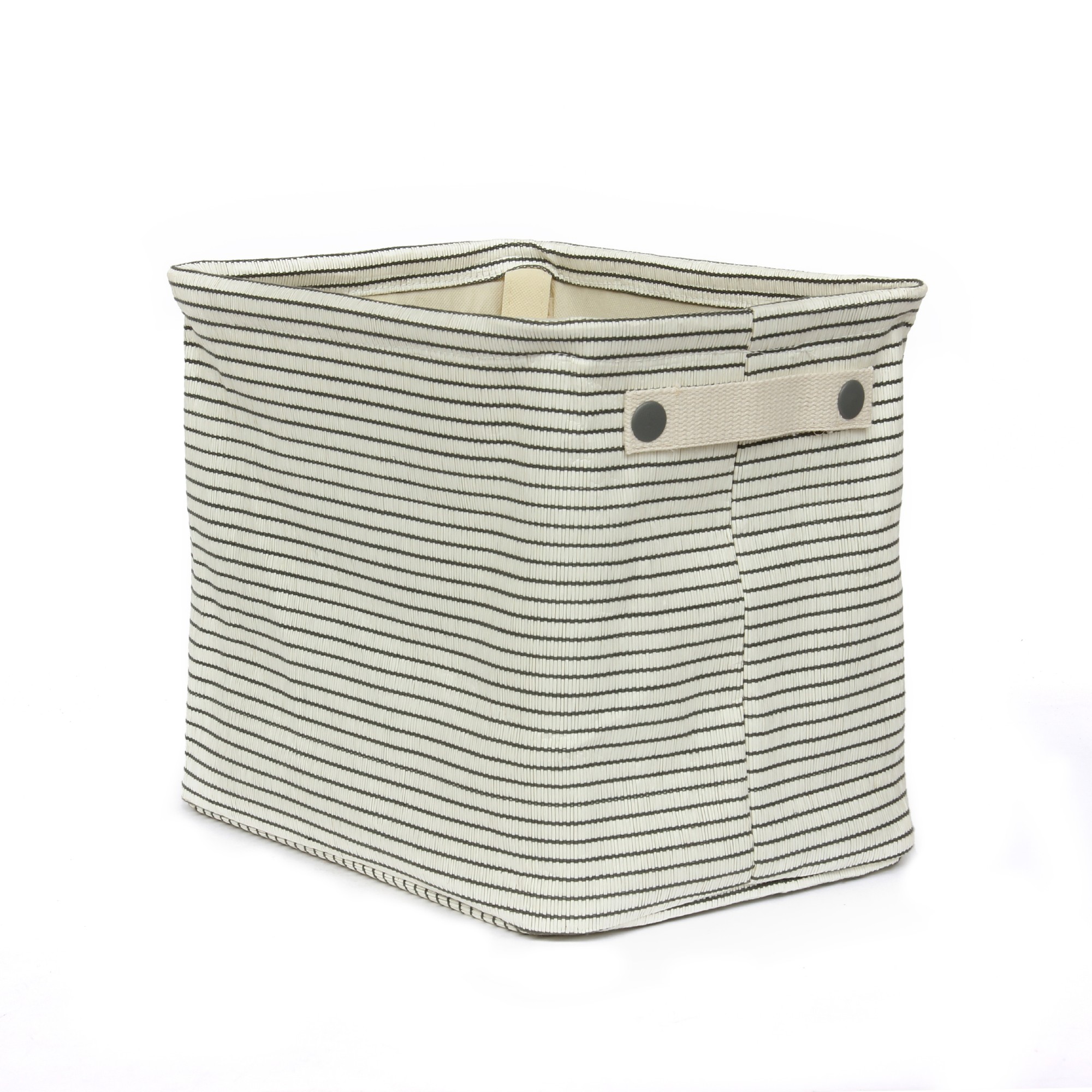 Aufbewahrungskorb 'Lokeren' L, creme, grau, T 26 cm, B 36 cm, H 30 cm