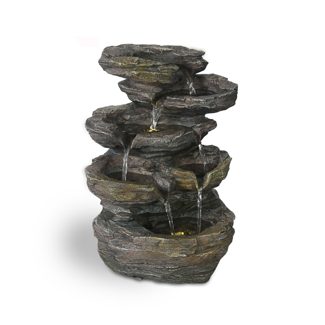 Wasserspiel mit Beleuchtung, B 27 cm, T 23 cm, H 39 cm