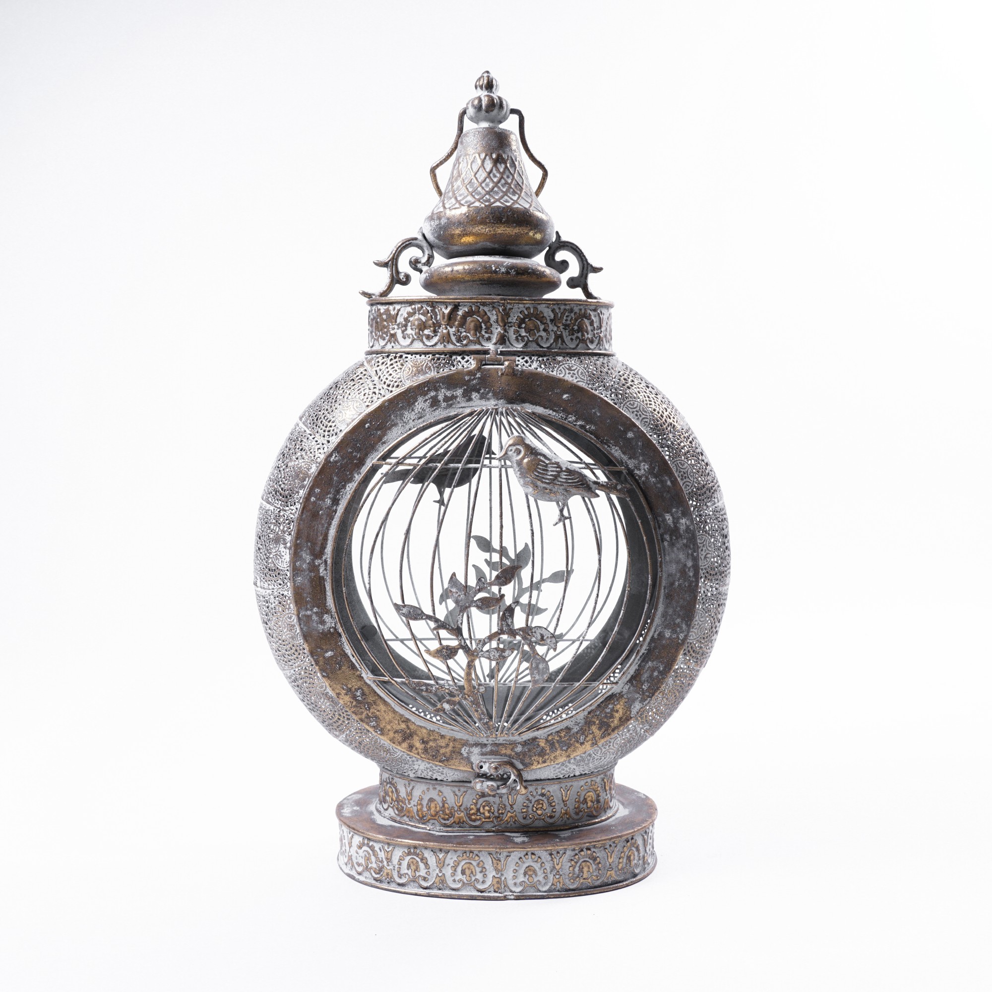 Laterne 'Penola' aus Metall, B 36 cm, H 61 cm