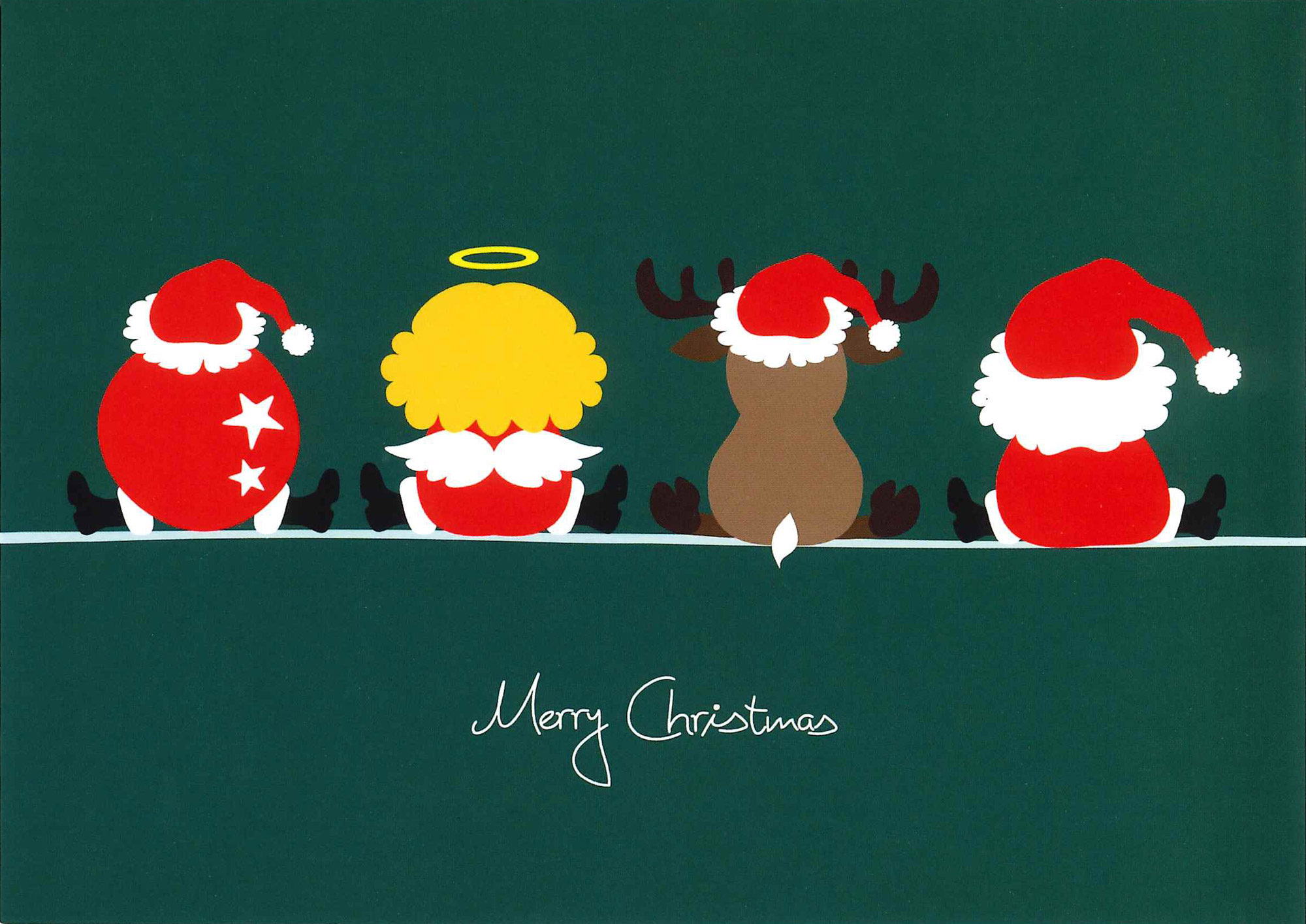 Postkarte 'Merry christmas'