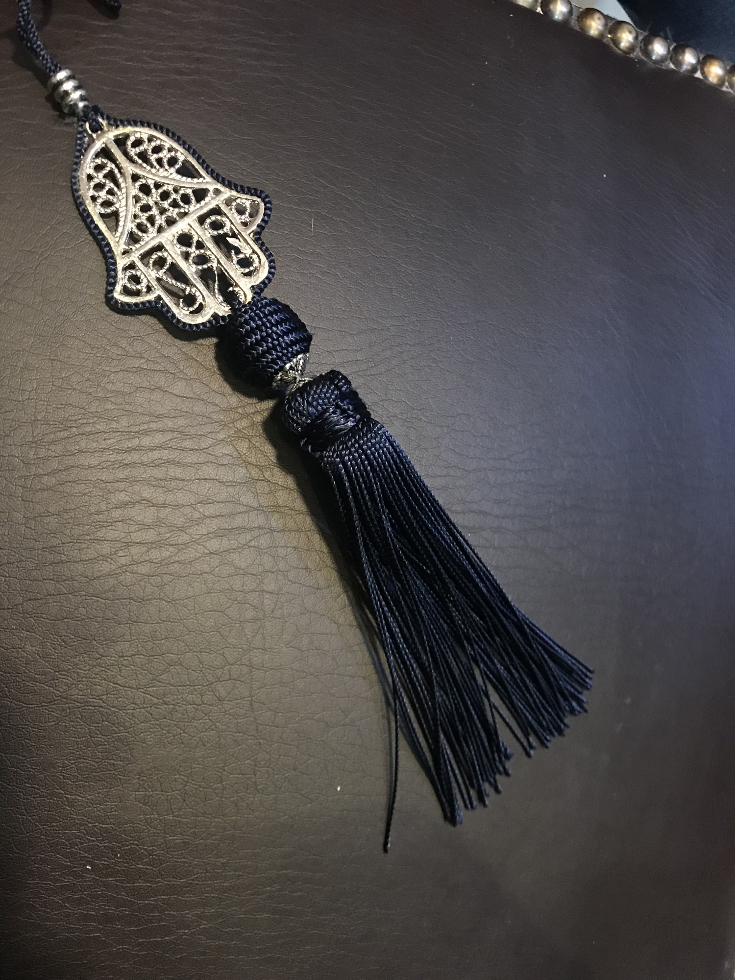 Troddel 'Fatima', marineblau, H 25 cm, B 4,5 cm