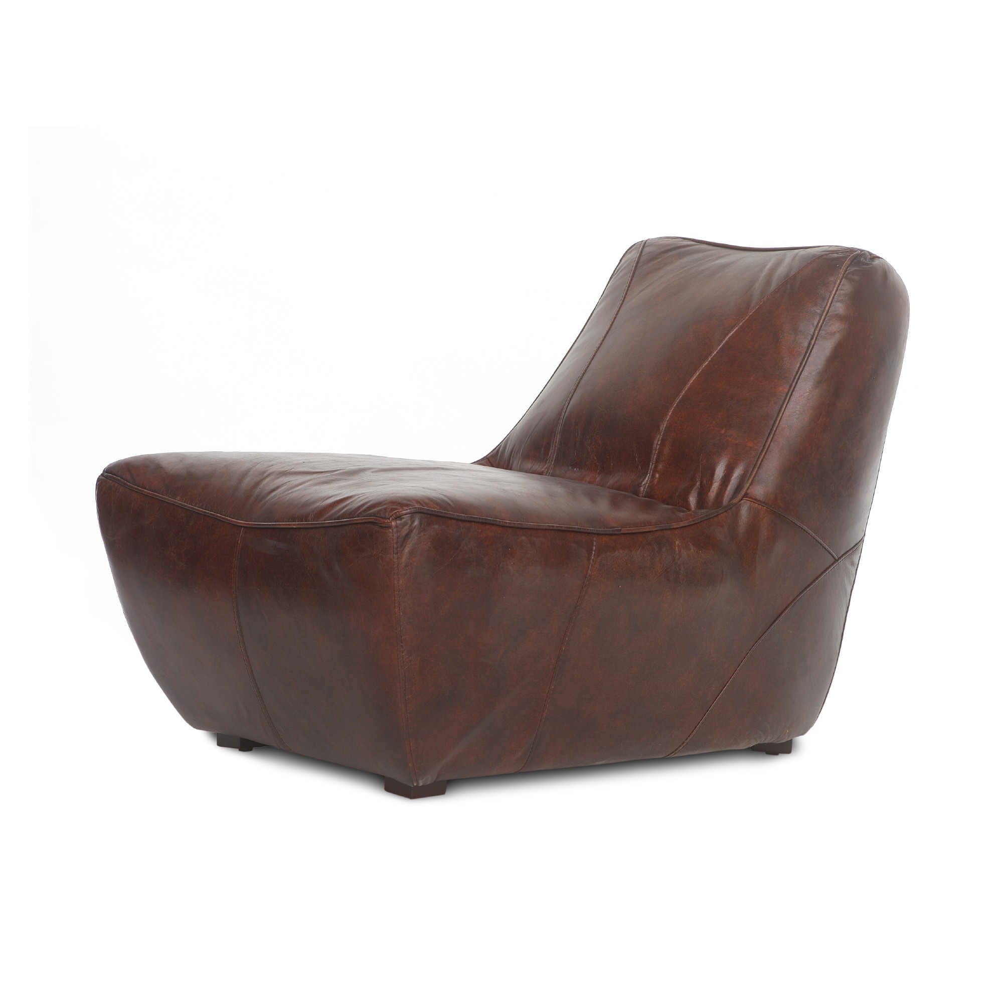 Ledersessel 'Callazzo' vintage, dunkelbraun, T 110 cm, B 71 cm, H 74 cm
