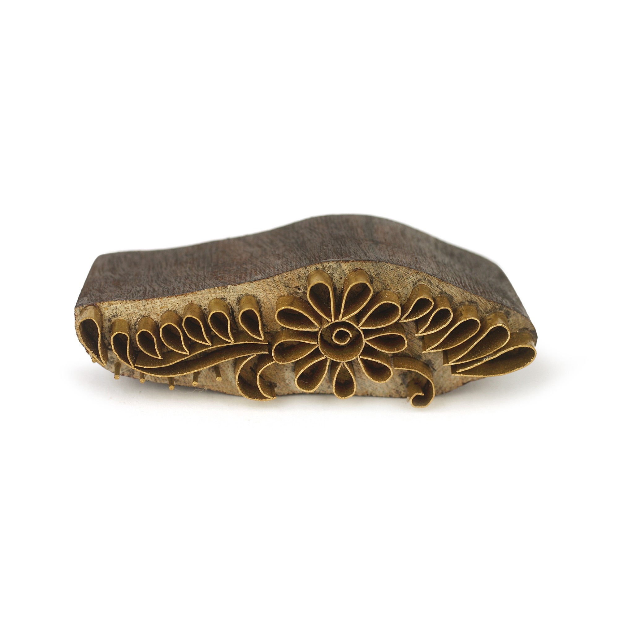 Metallstempel "Blumenranke", handgefertigt, L 8 cm, B 2 cm