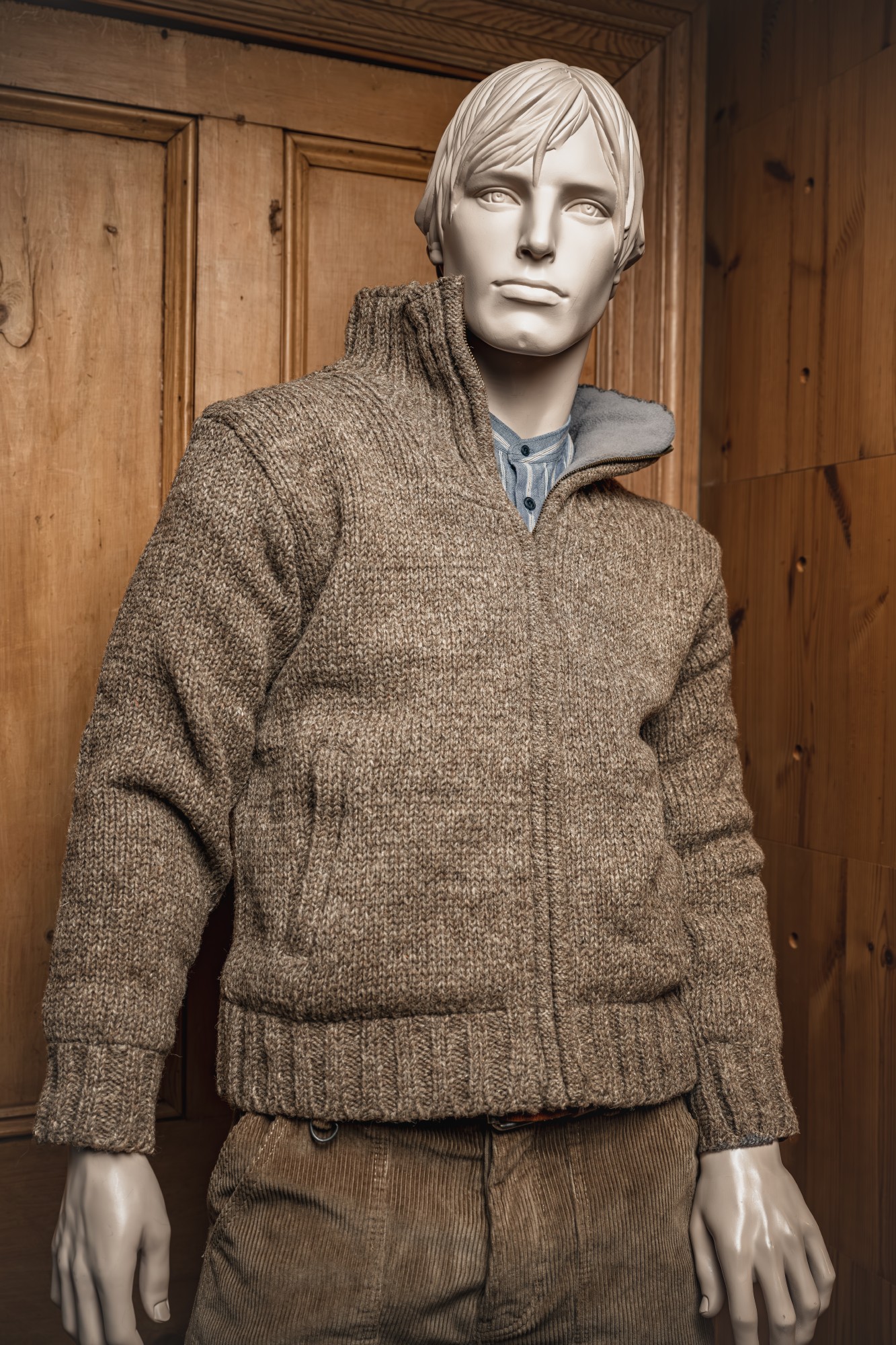 Strickjacke 'Canal', braun, in 3 Größen