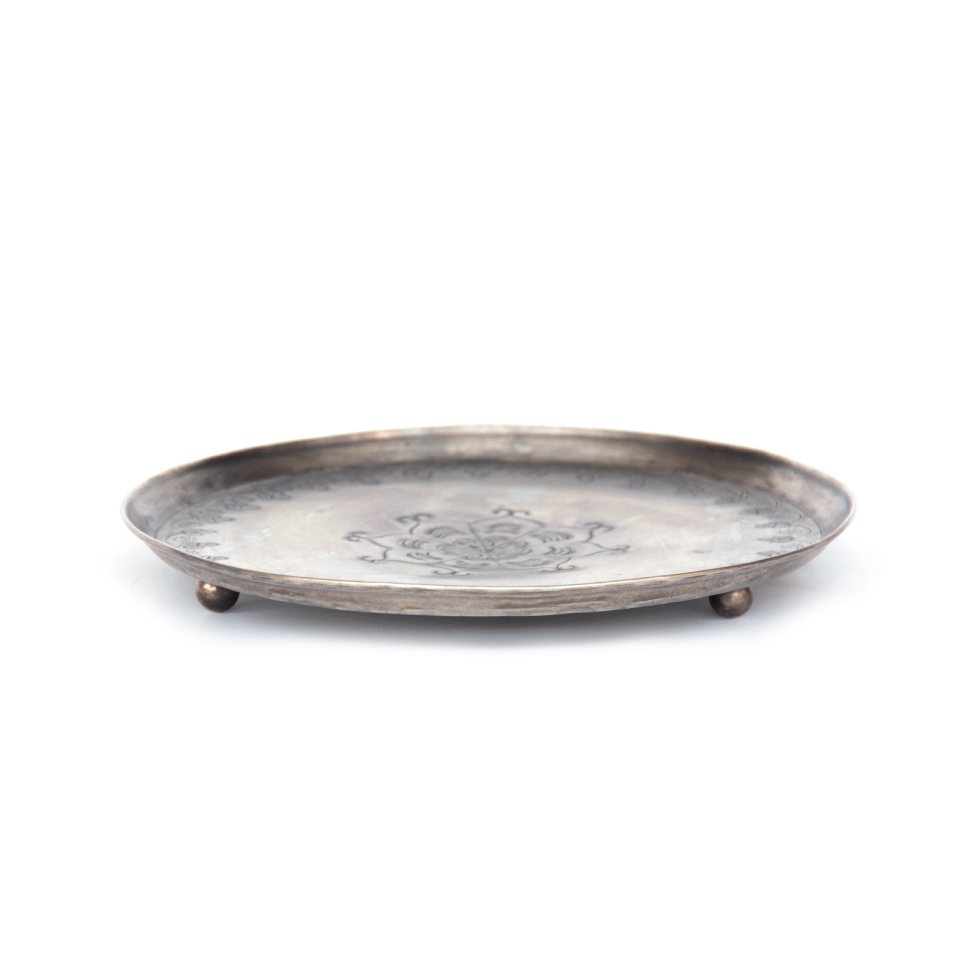 runde Ablage, aus Metall, Ø 21 cm, H 2 cm