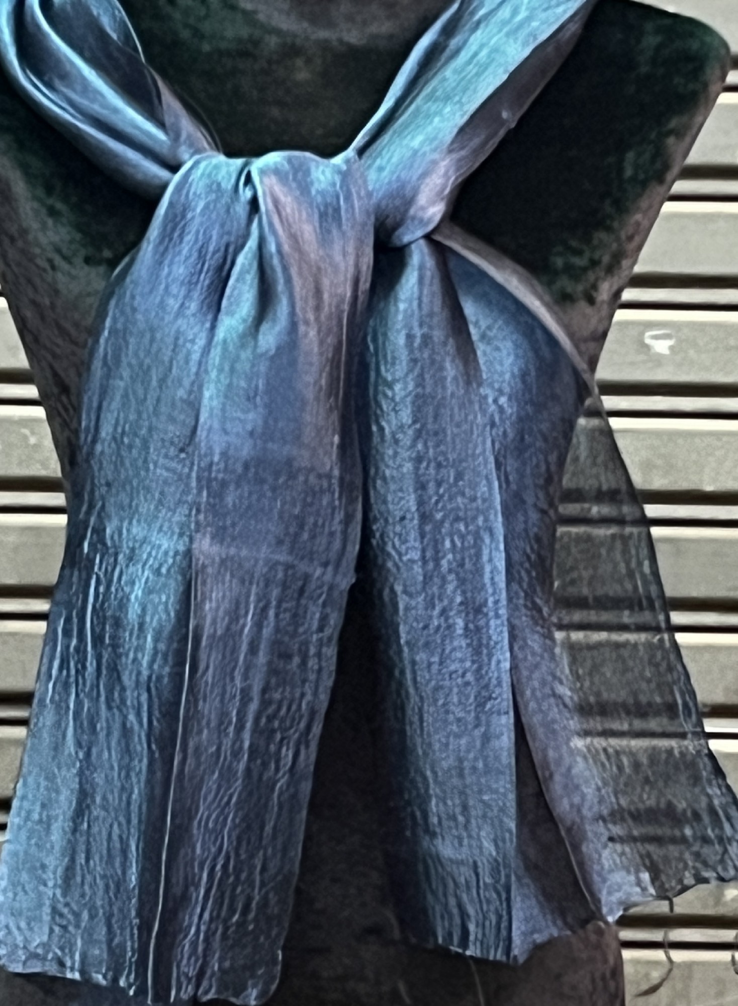 Seidenschal Blautöne, L 175 cm, B 30 cm
