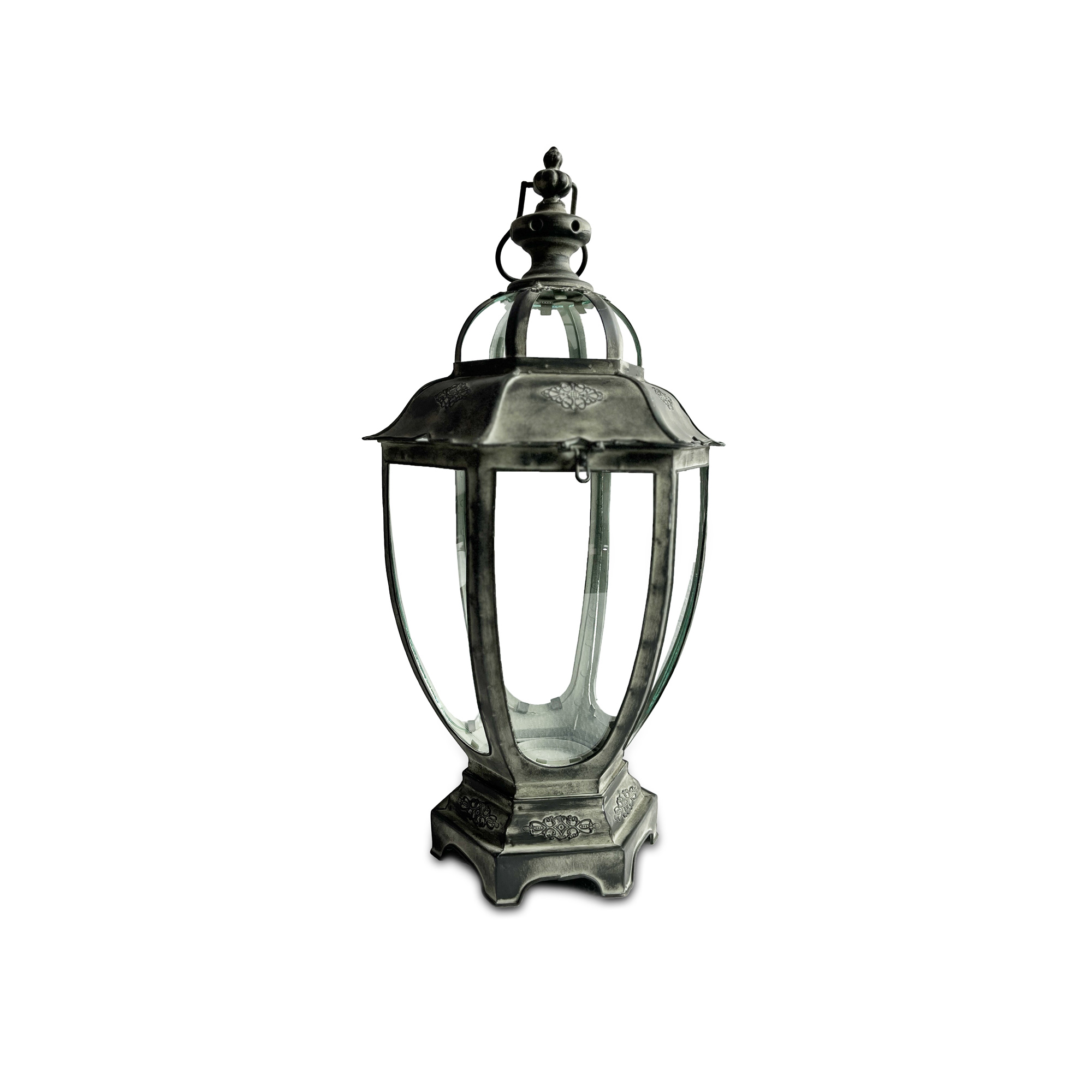 Laterne 'Thérèse', aus Metall und Glas, H 64,5 cm, B 34 cm, L 30 cm