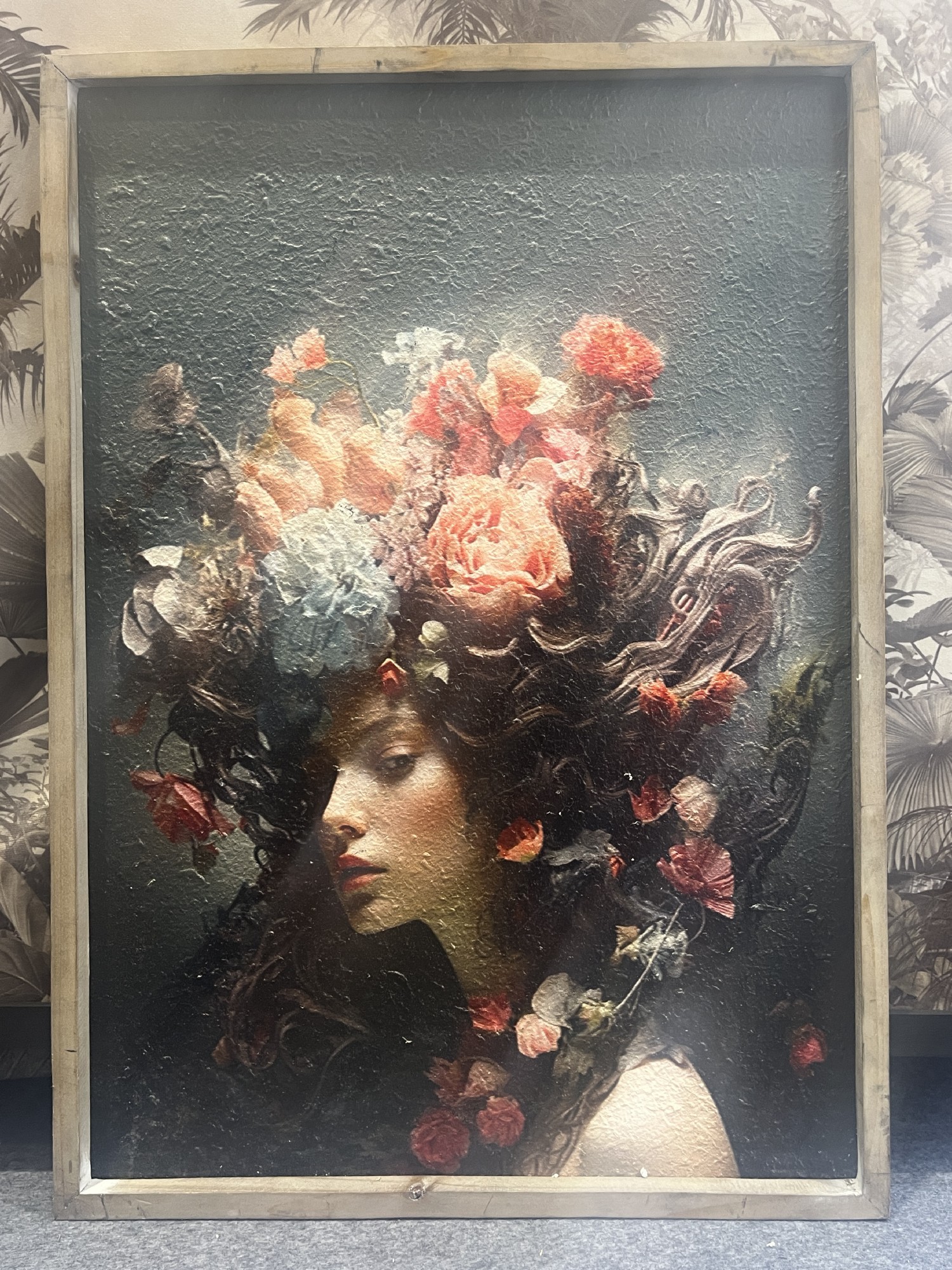 Wandbild 'La Nymphe', H 70 cm, B 50 cm
