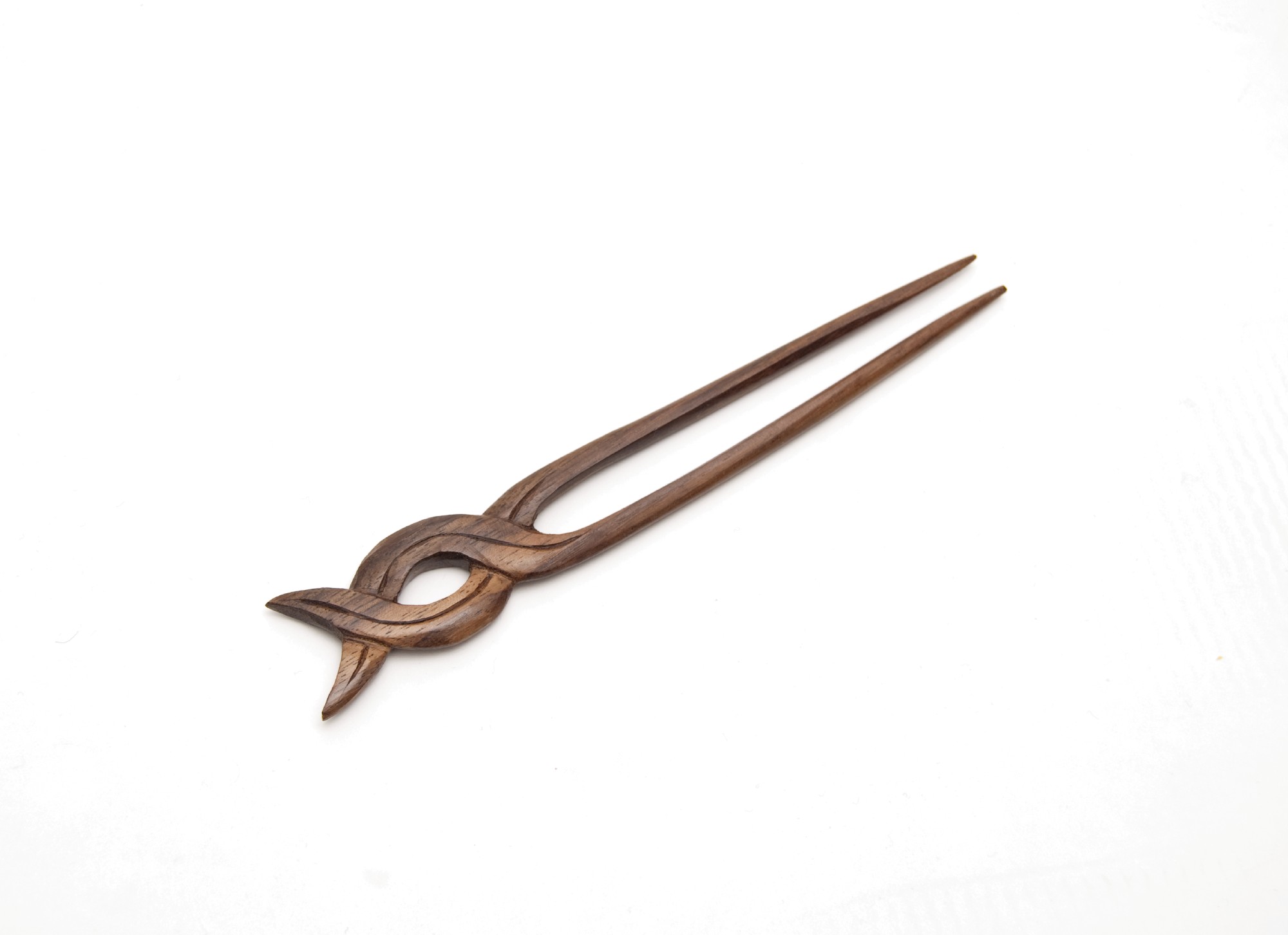 Haarstecker 'Loop' aus Holz, braun