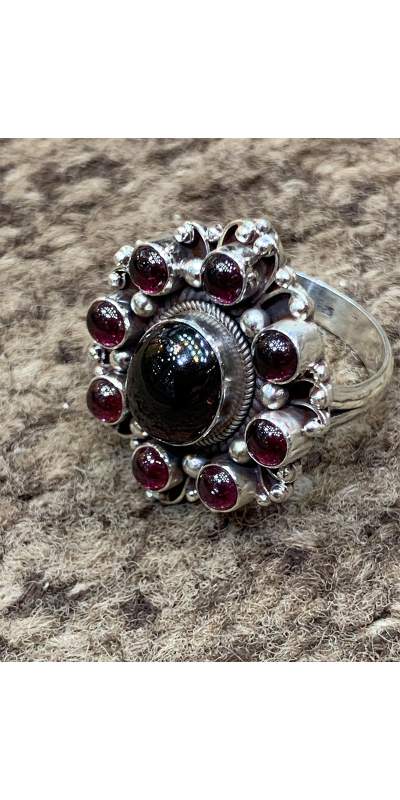 Ring 925 Silber mit Granat